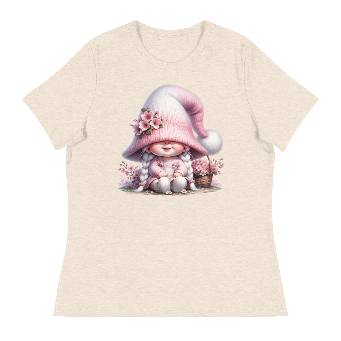 Women's Relaxed T-Shirt "Cherry Blossom Gnomes" #4