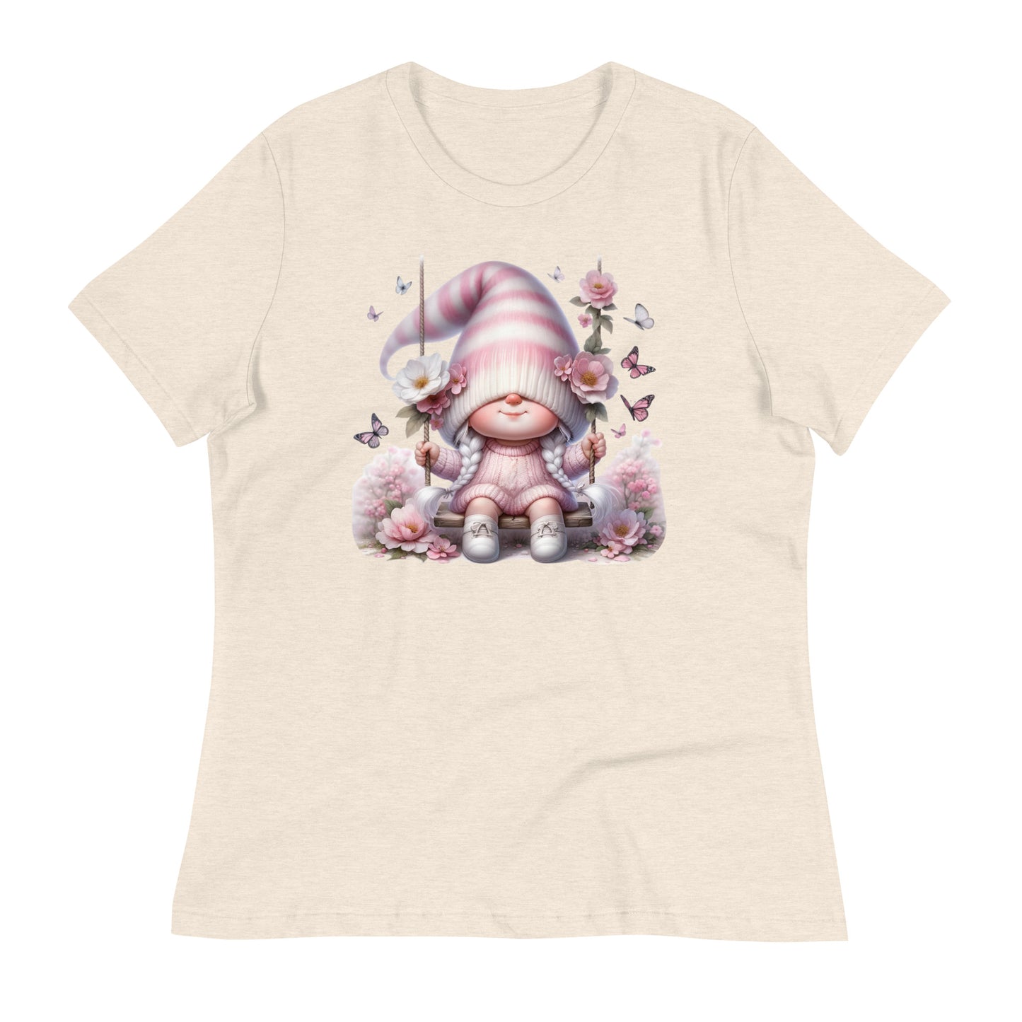 Women's Relaxed T-Shirt "Cherry Blossom Gnome" #7