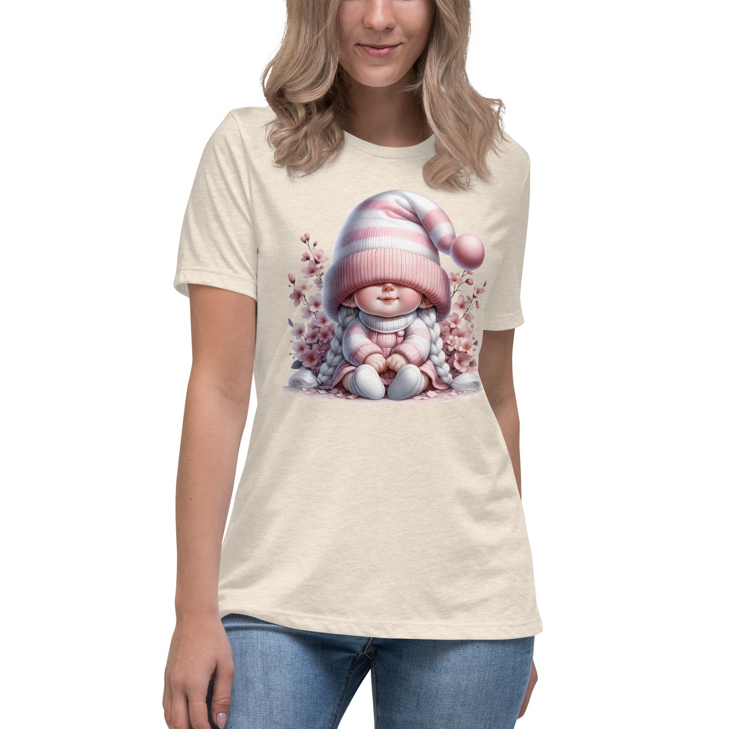 Women's Relaxed T-Shirt "Cherry Blossom Gnomes" #11