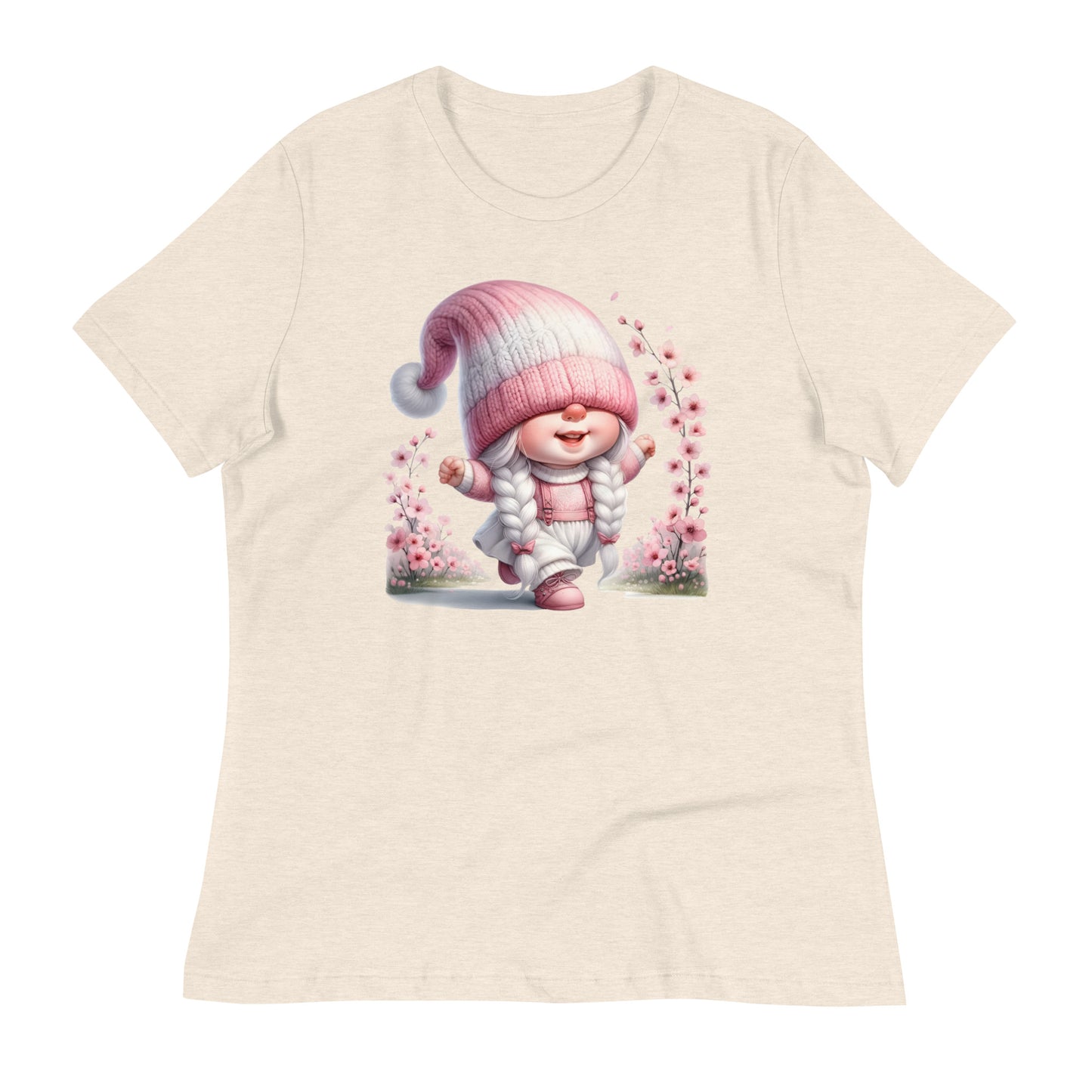 Women's Relaxed T-Shirt "Cherry Blossom Gnomes" #12