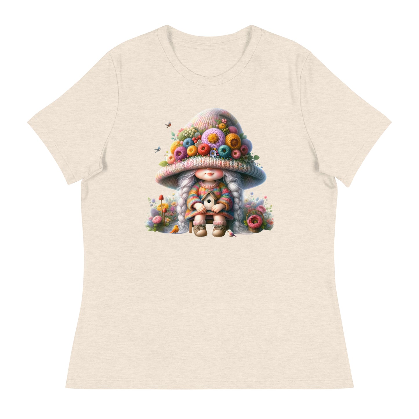 Women's Relaxed T-Shirt "Spring Girl Gnomes" #13