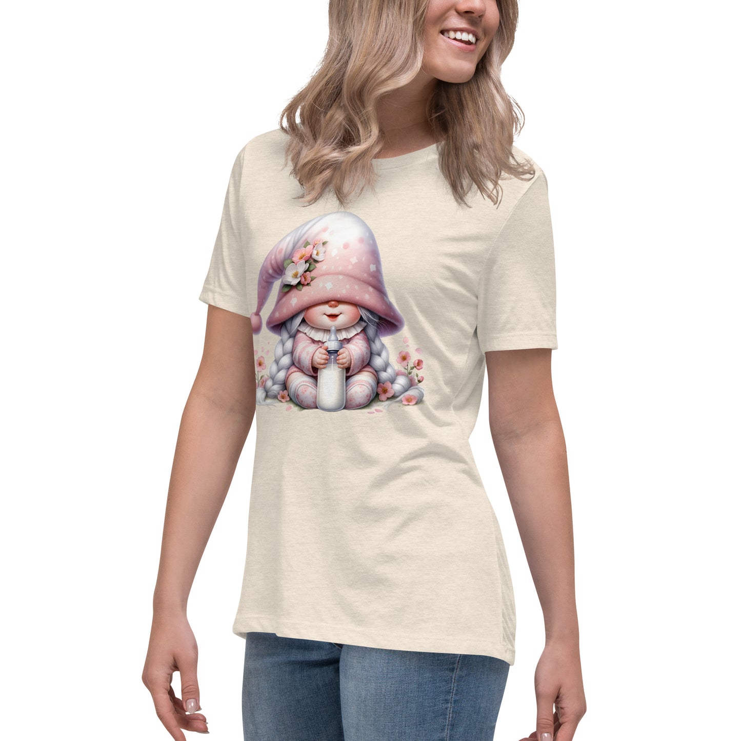 Women's Relaxed T-Shirt "Cherry Blossom Gnomes" #9