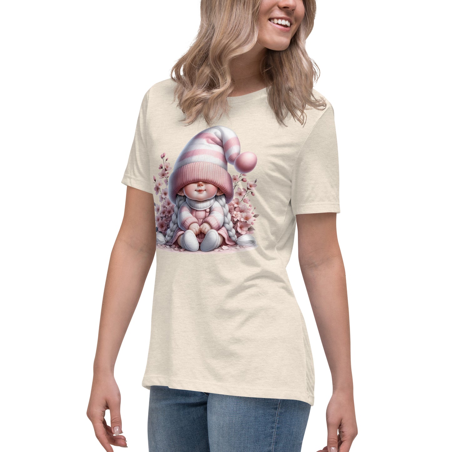 Women's Relaxed T-Shirt "Cherry Blossom Gnomes" #11