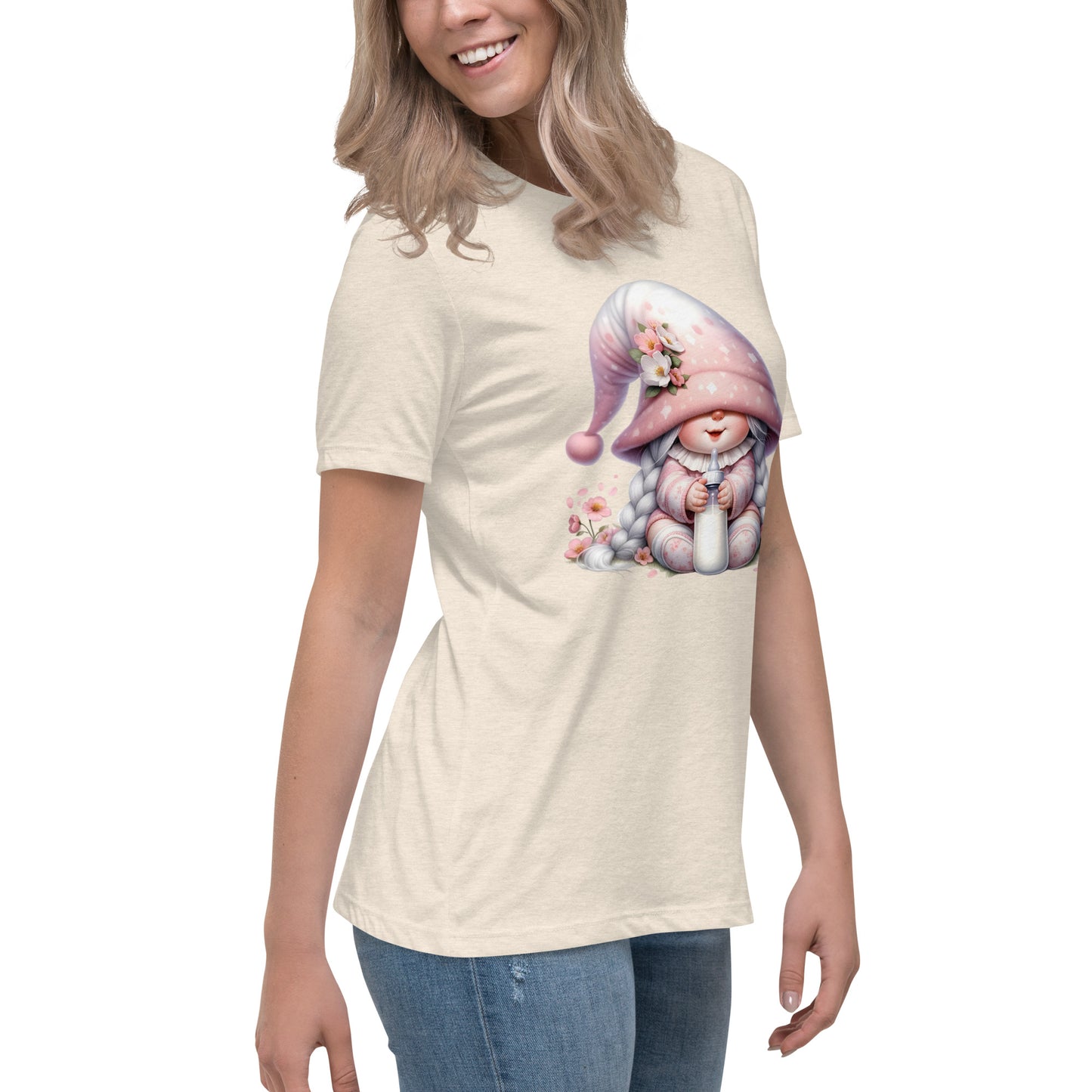 Women's Relaxed T-Shirt "Cherry Blossom Gnomes" #9