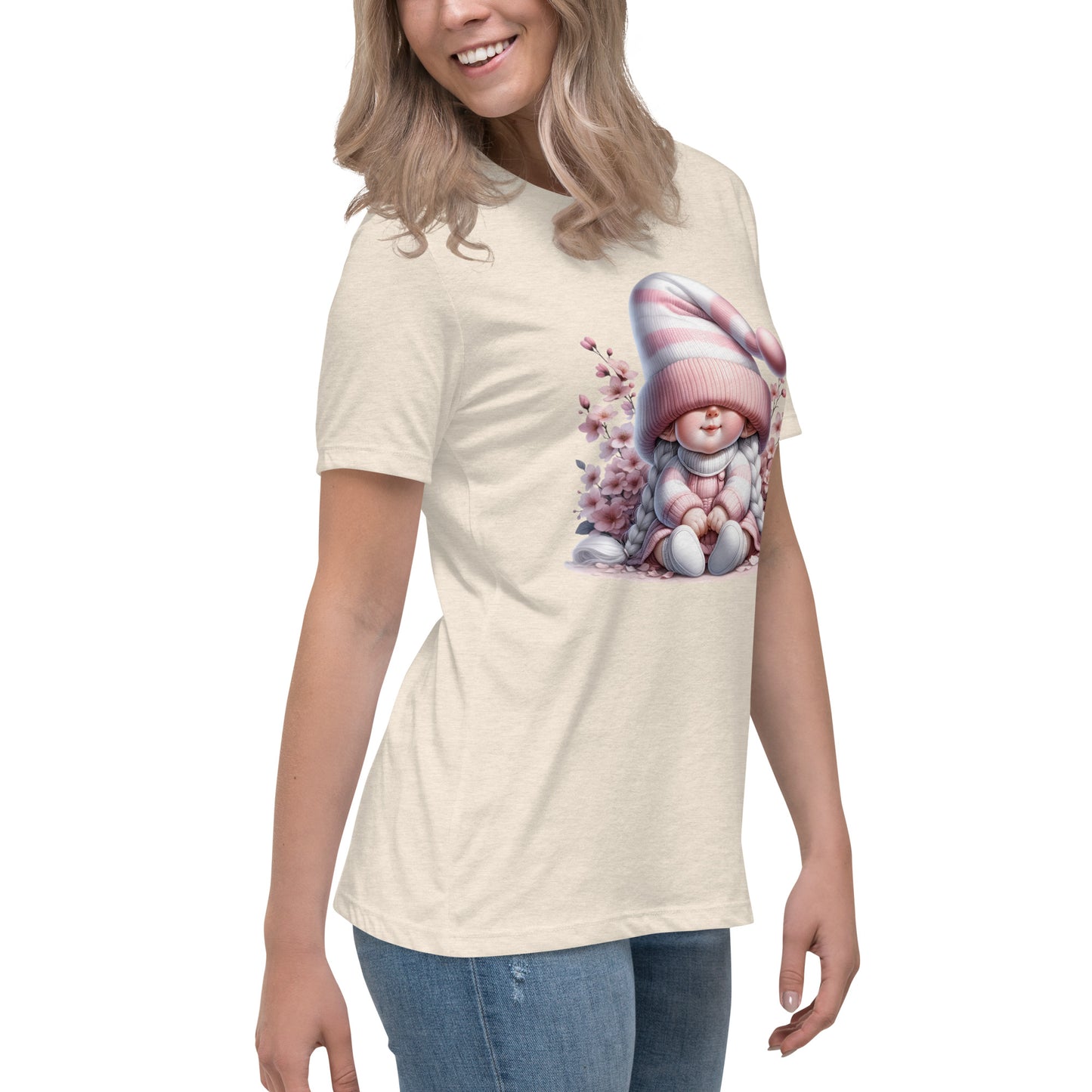 Women's Relaxed T-Shirt "Cherry Blossom Gnomes" #11