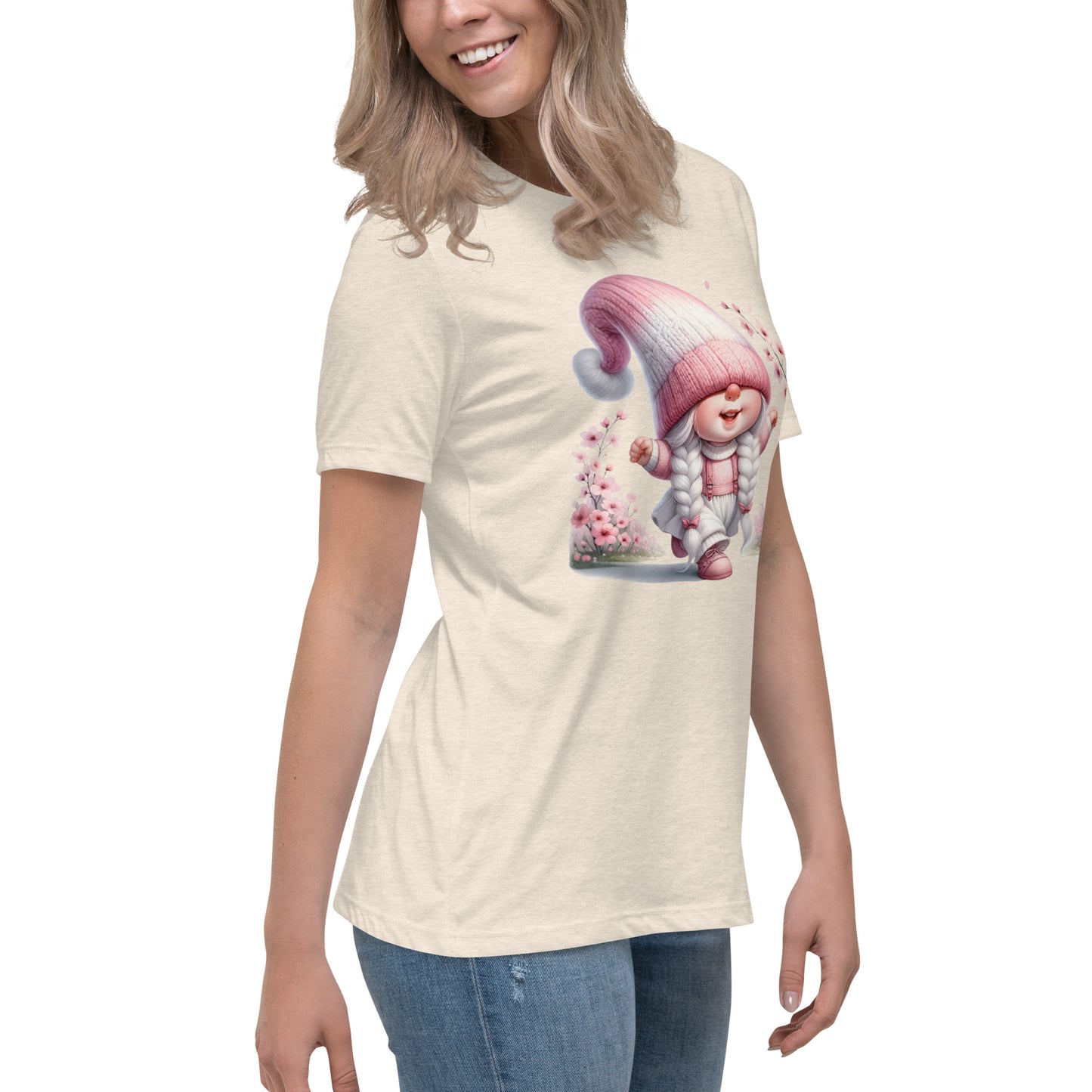 Women's Relaxed T-Shirt "Cherry Blossom Gnomes" #12