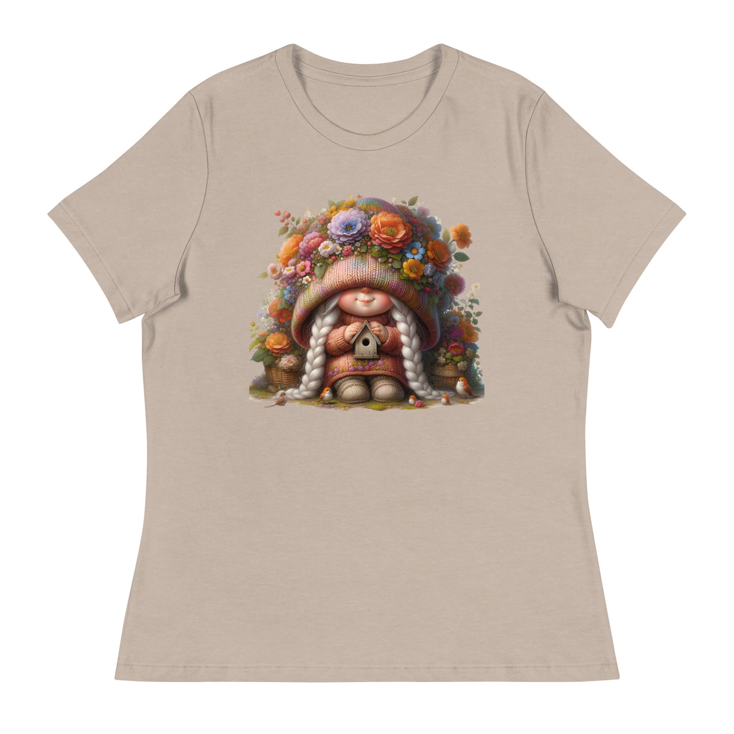 Women's Relaxed T-Shirt "Spring Girl Gnomes" 09