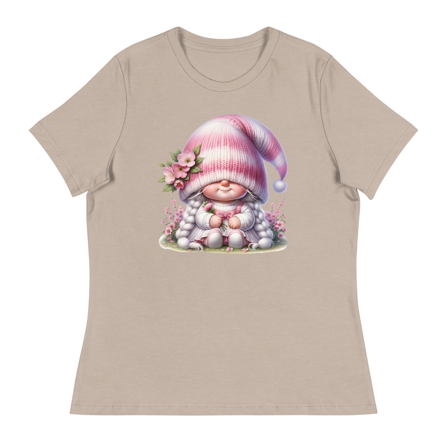 Women's Relaxed T-Shirt "Cherry Blossom Gnomes" #3