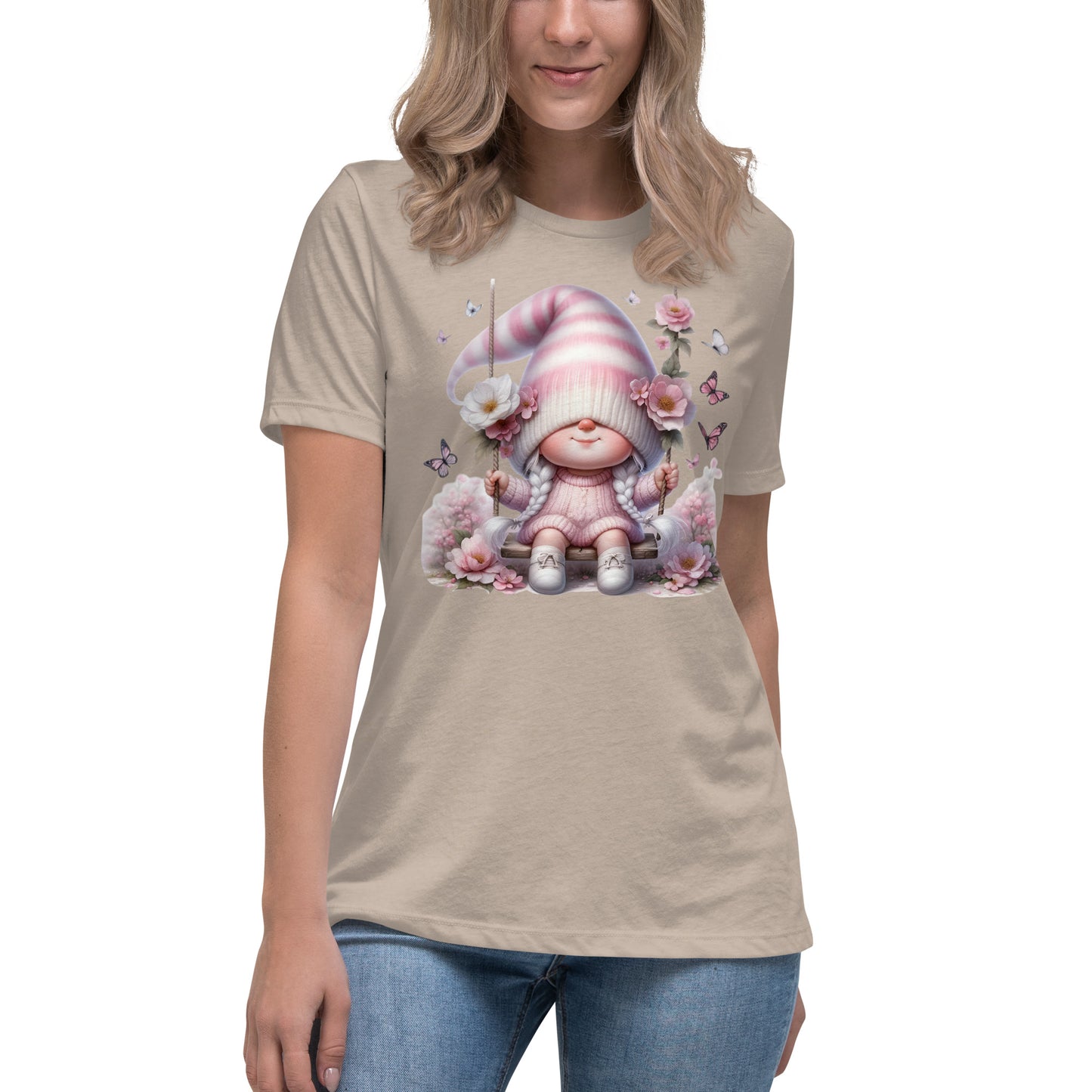 Women's Relaxed T-Shirt "Cherry Blossom Gnome" #7