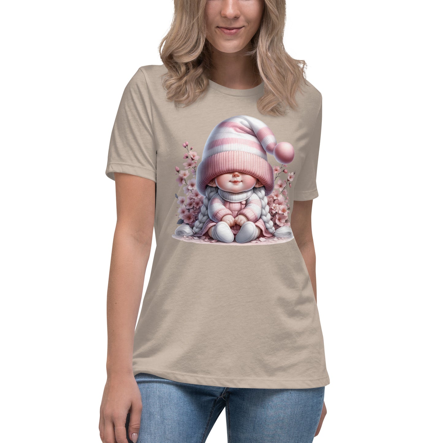 Women's Relaxed T-Shirt "Cherry Blossom Gnomes" #11