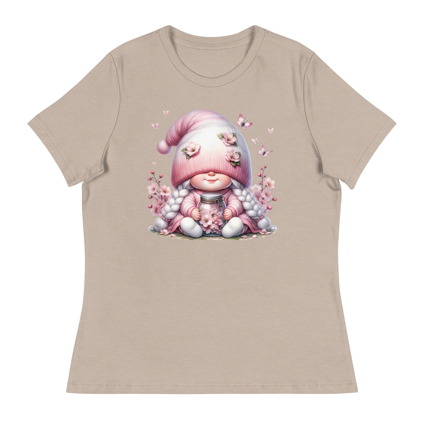 Women's Relaxed T-Shirt "Cherry Blossom Gnomes" #2