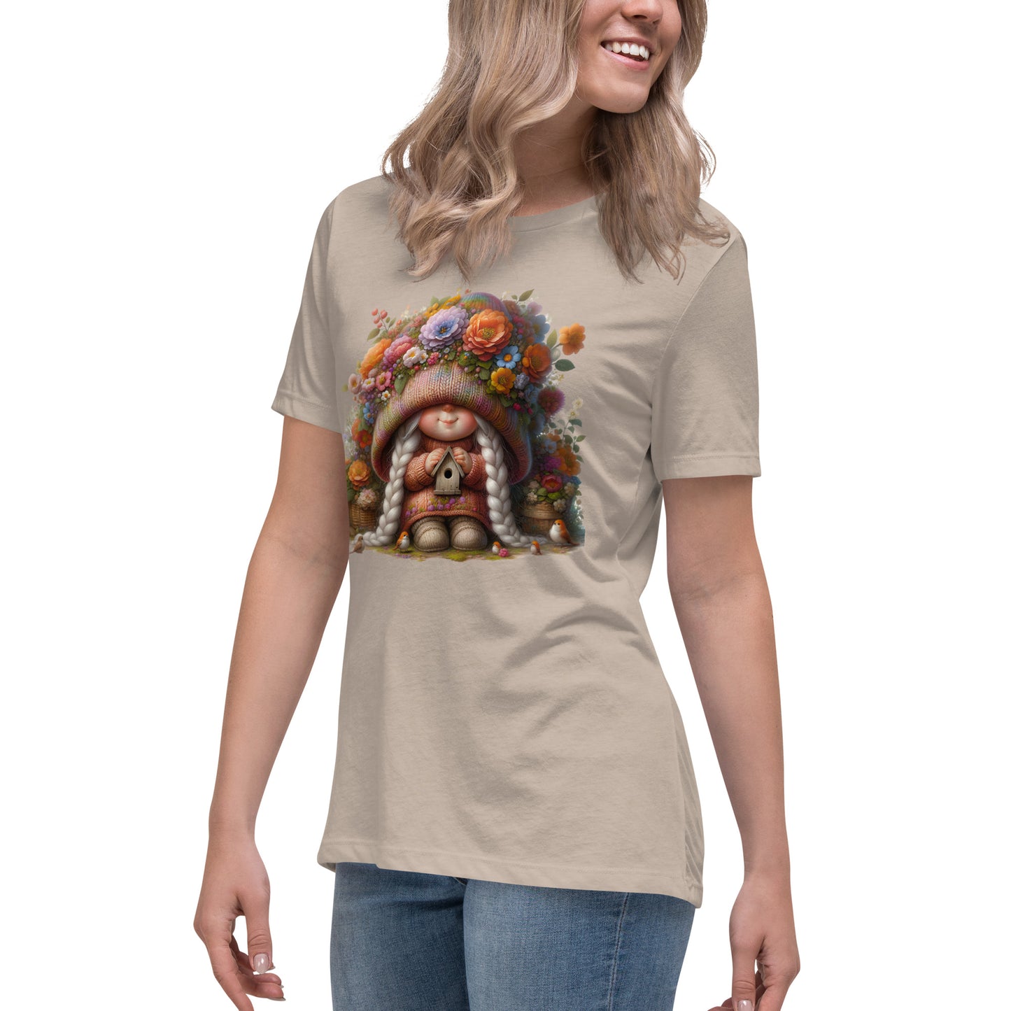 Women's Relaxed T-Shirt "Spring Girl Gnomes" 09