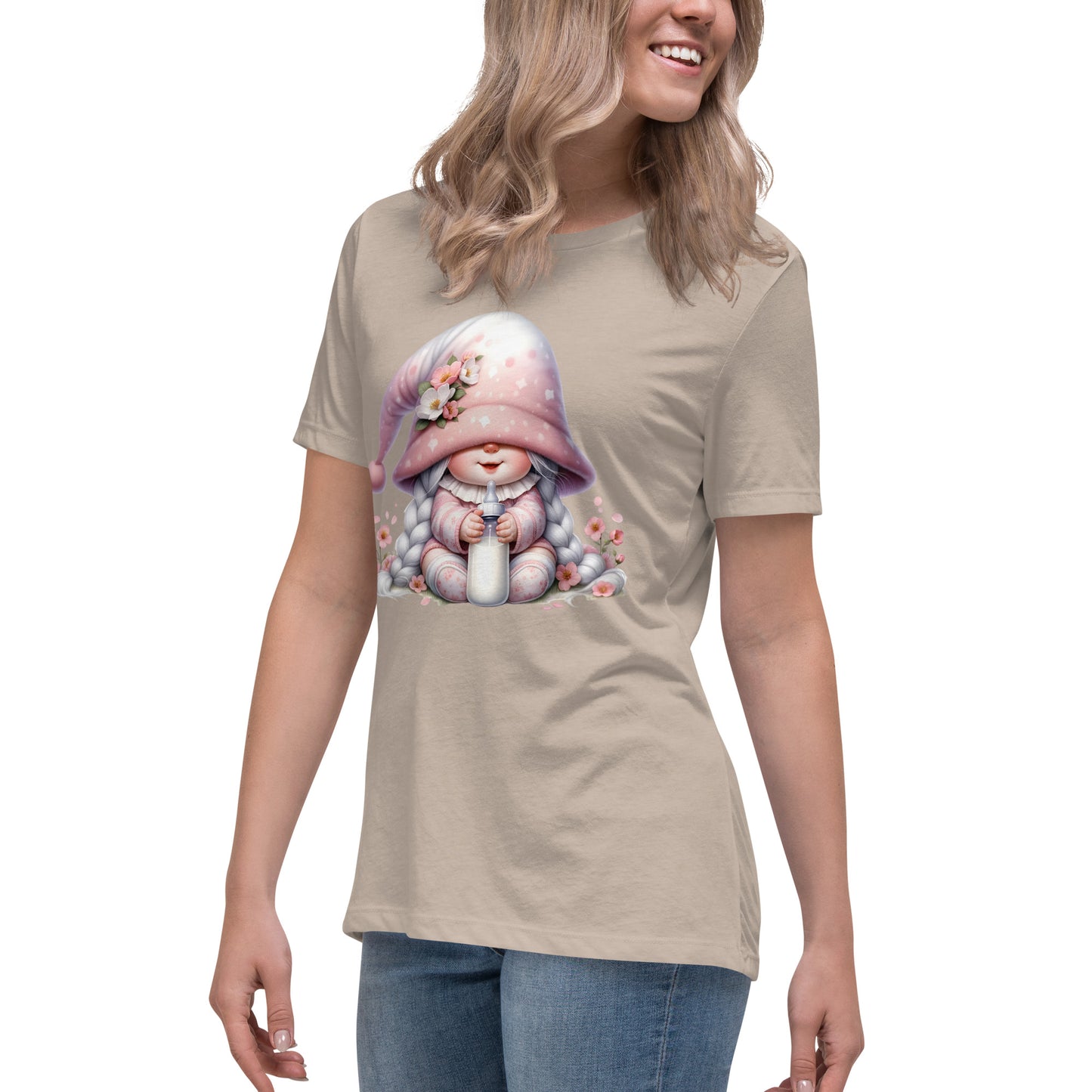 Women's Relaxed T-Shirt "Cherry Blossom Gnomes" #9