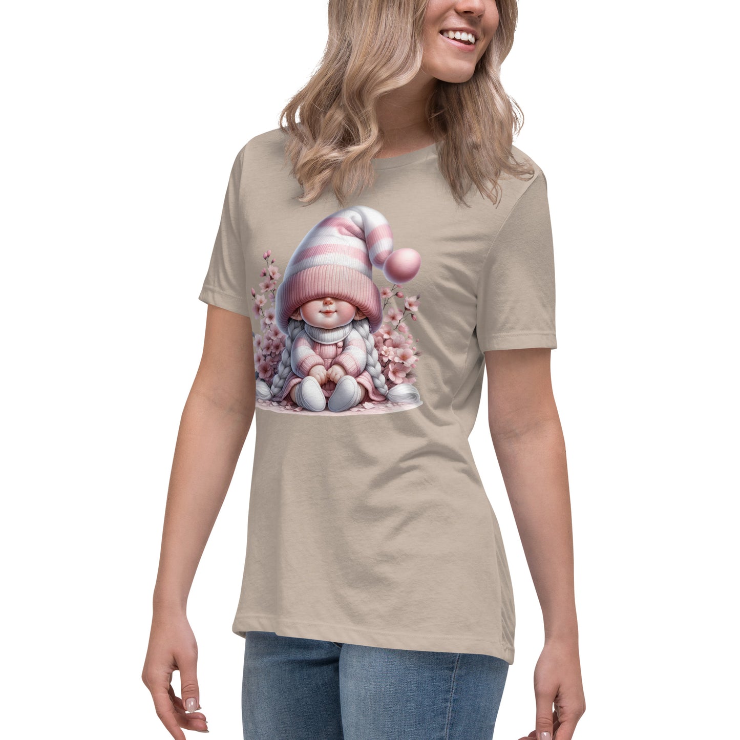 Women's Relaxed T-Shirt "Cherry Blossom Gnomes" #11