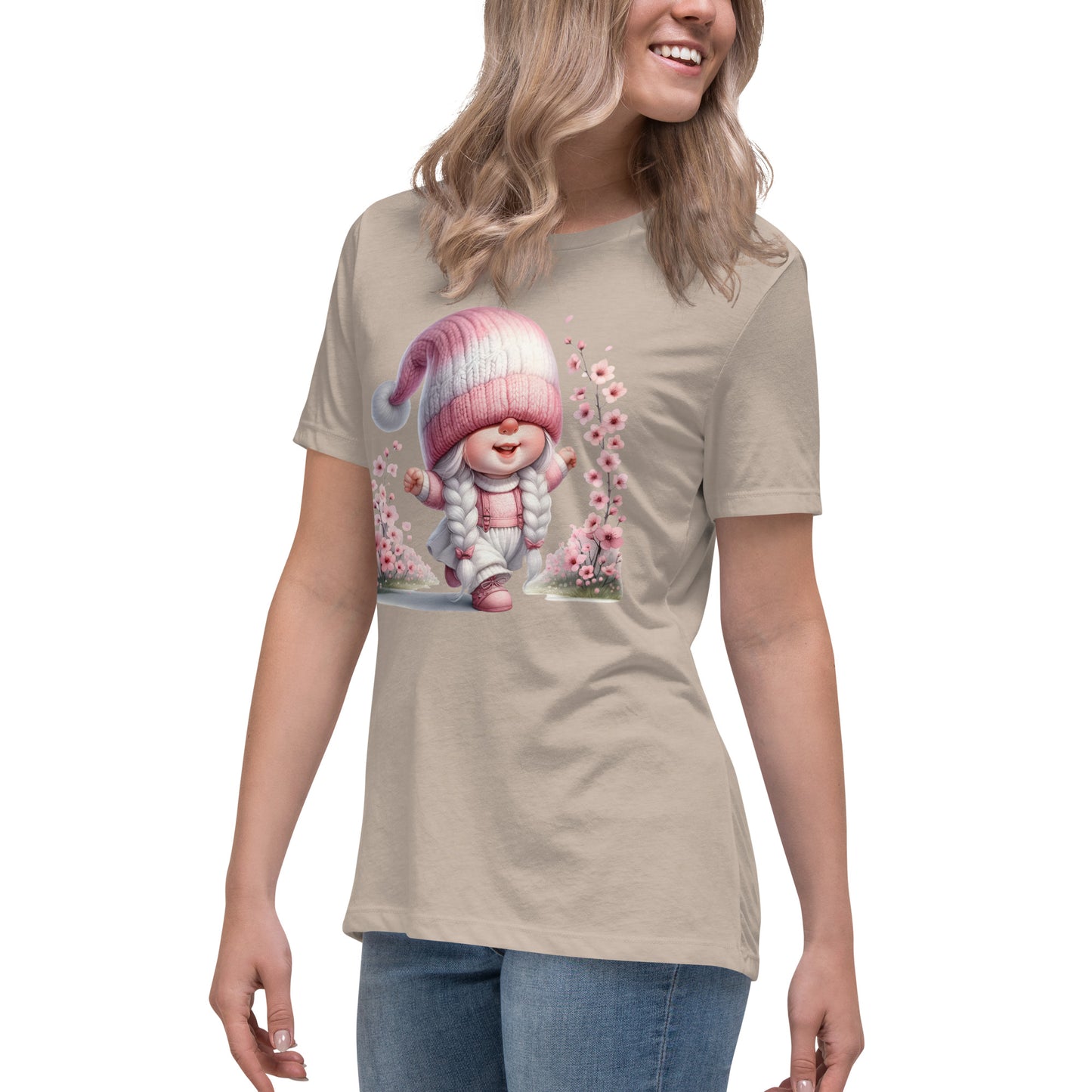 Women's Relaxed T-Shirt "Cherry Blossom Gnomes" #12