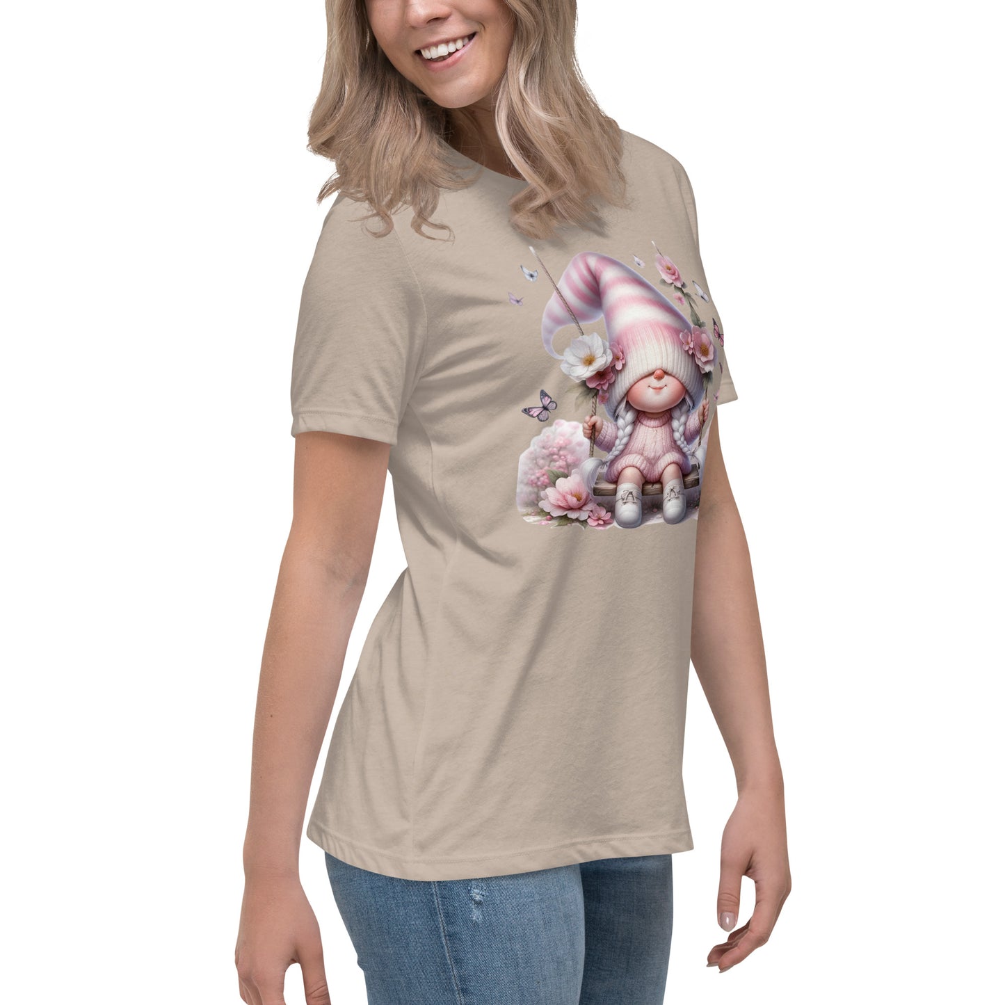 Women's Relaxed T-Shirt "Cherry Blossom Gnome" #7