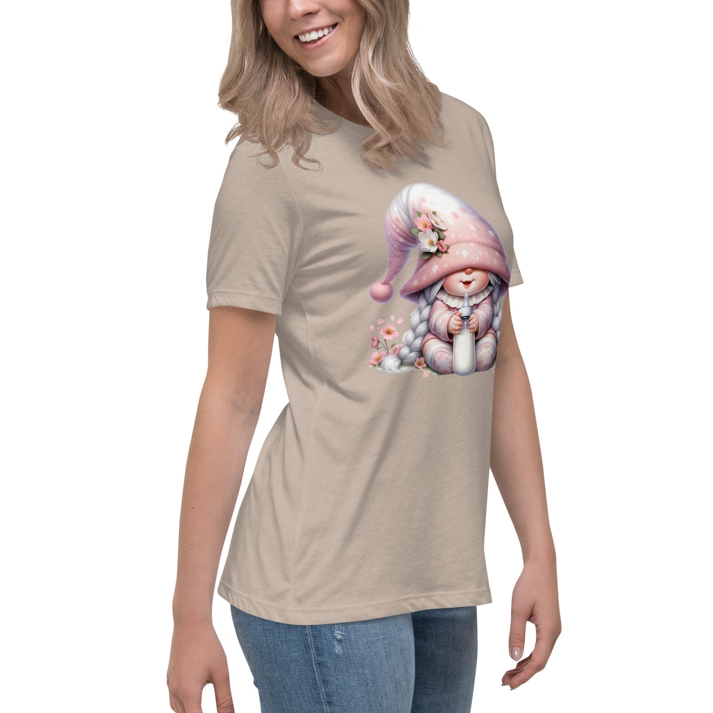 Women's Relaxed T-Shirt "Cherry Blossom Gnomes" #9