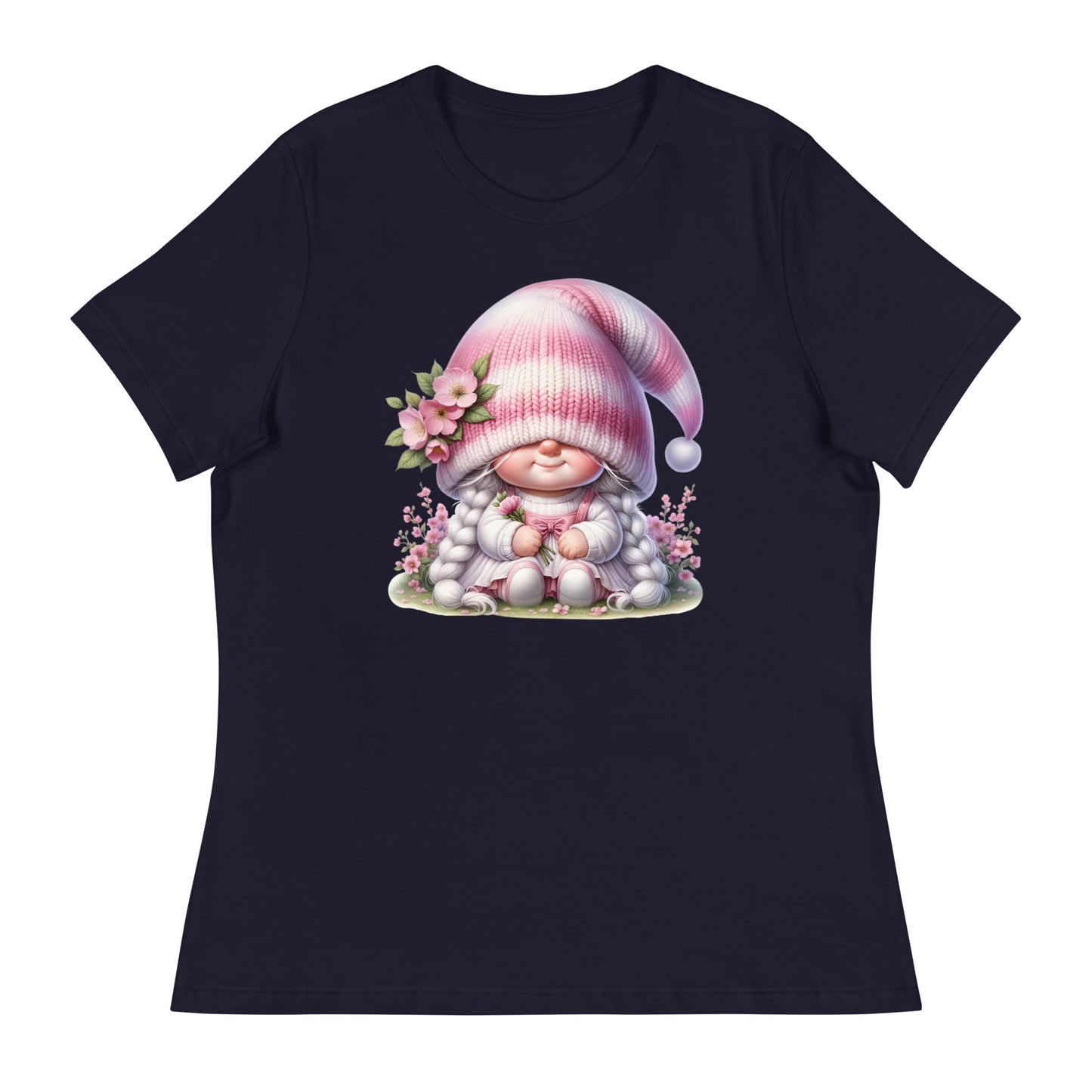 Women's Relaxed T-Shirt "Cherry Blossom Gnomes" #3