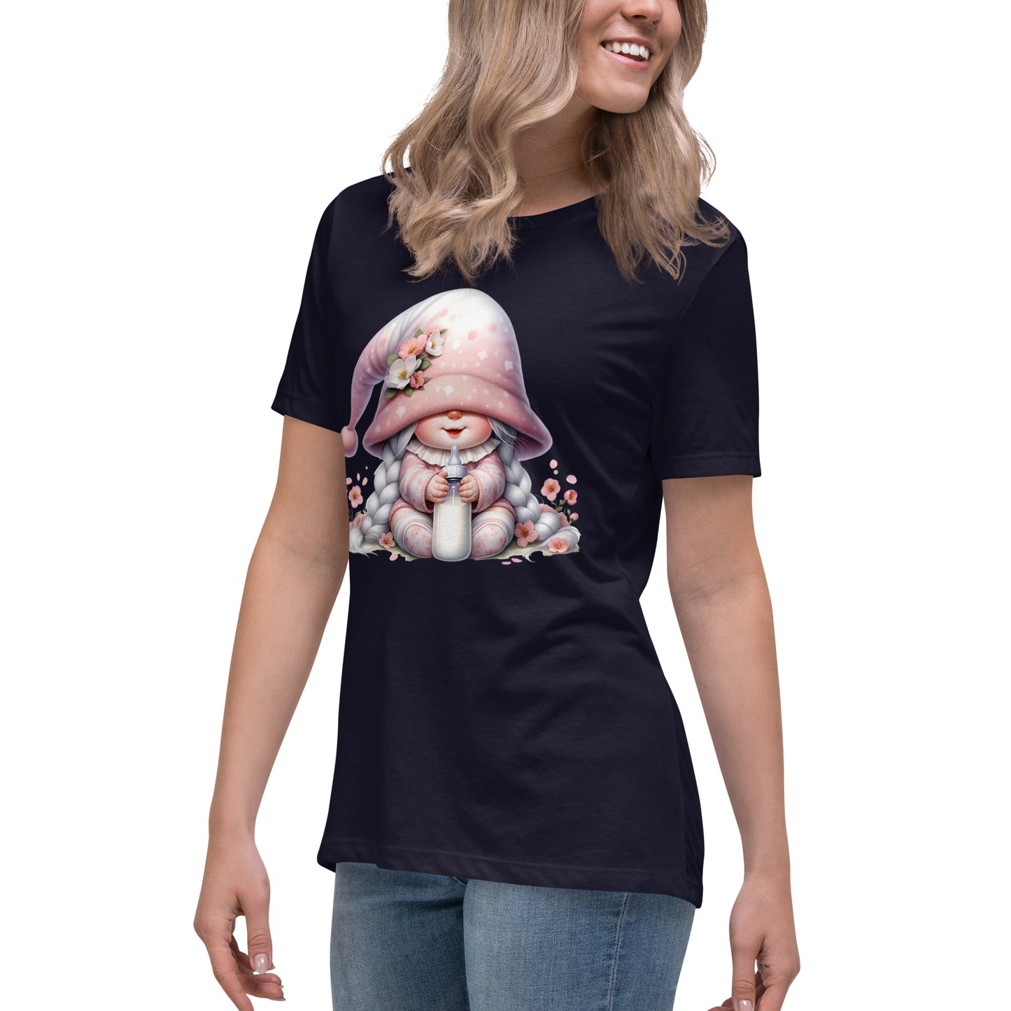 Women's Relaxed T-Shirt "Cherry Blossom Gnomes" #9