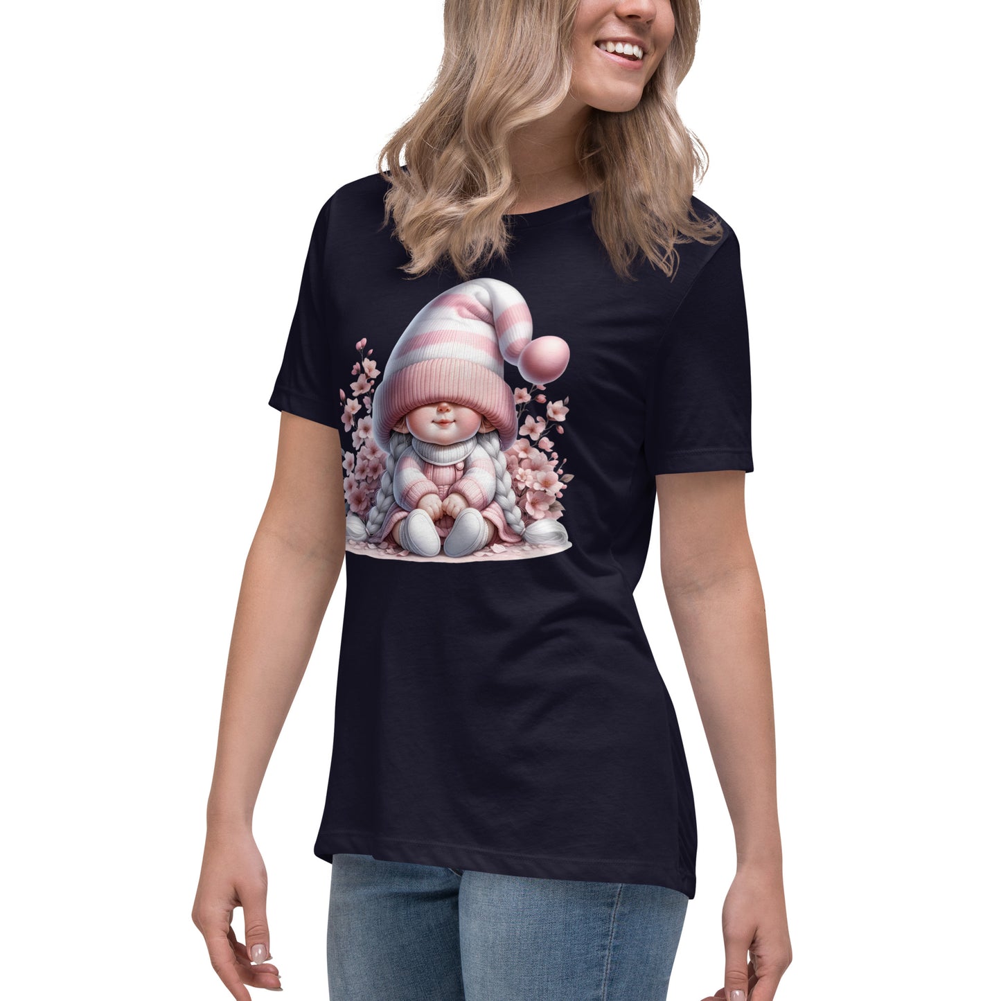 Women's Relaxed T-Shirt "Cherry Blossom Gnomes" #11