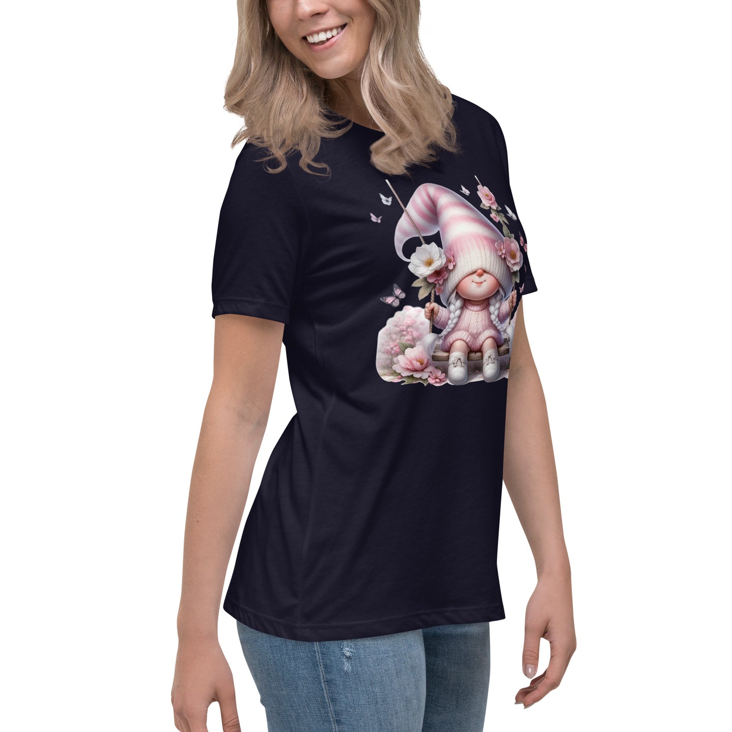 Women's Relaxed T-Shirt "Cherry Blossom Gnome" #7