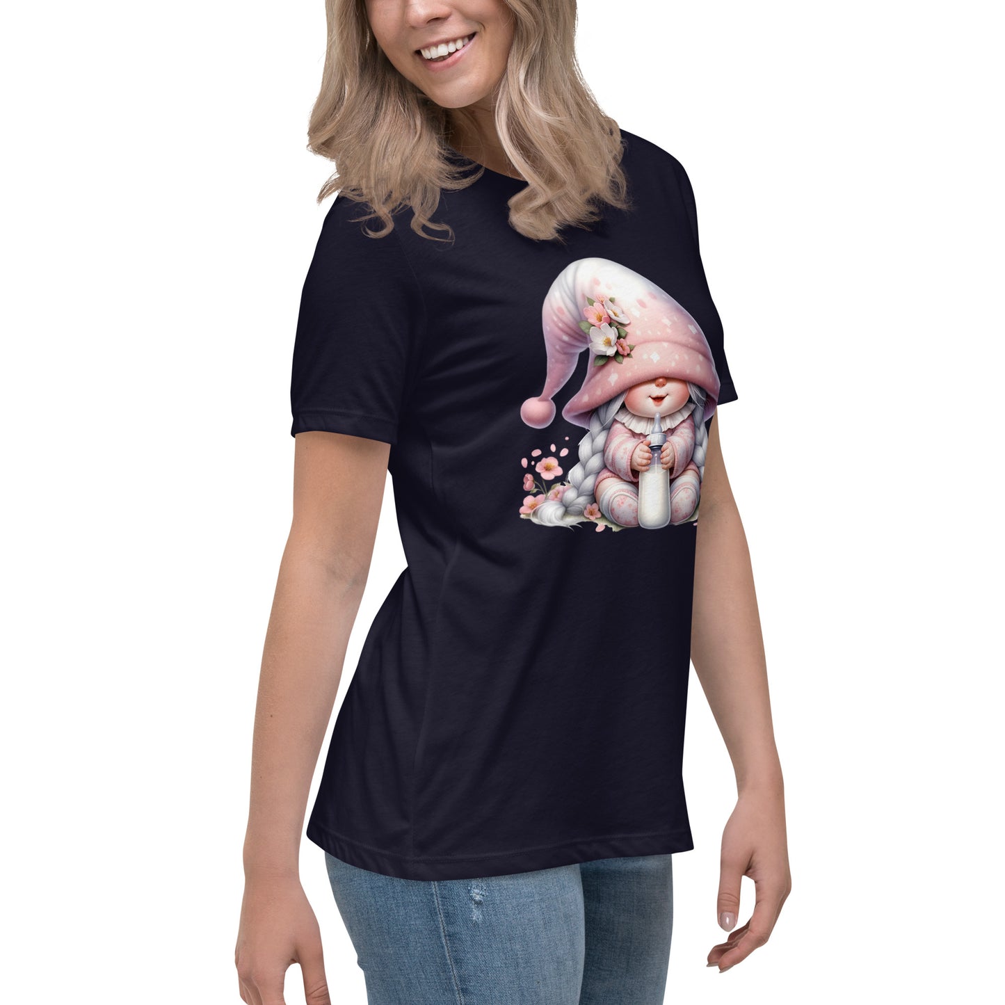 Women's Relaxed T-Shirt "Cherry Blossom Gnomes" #9