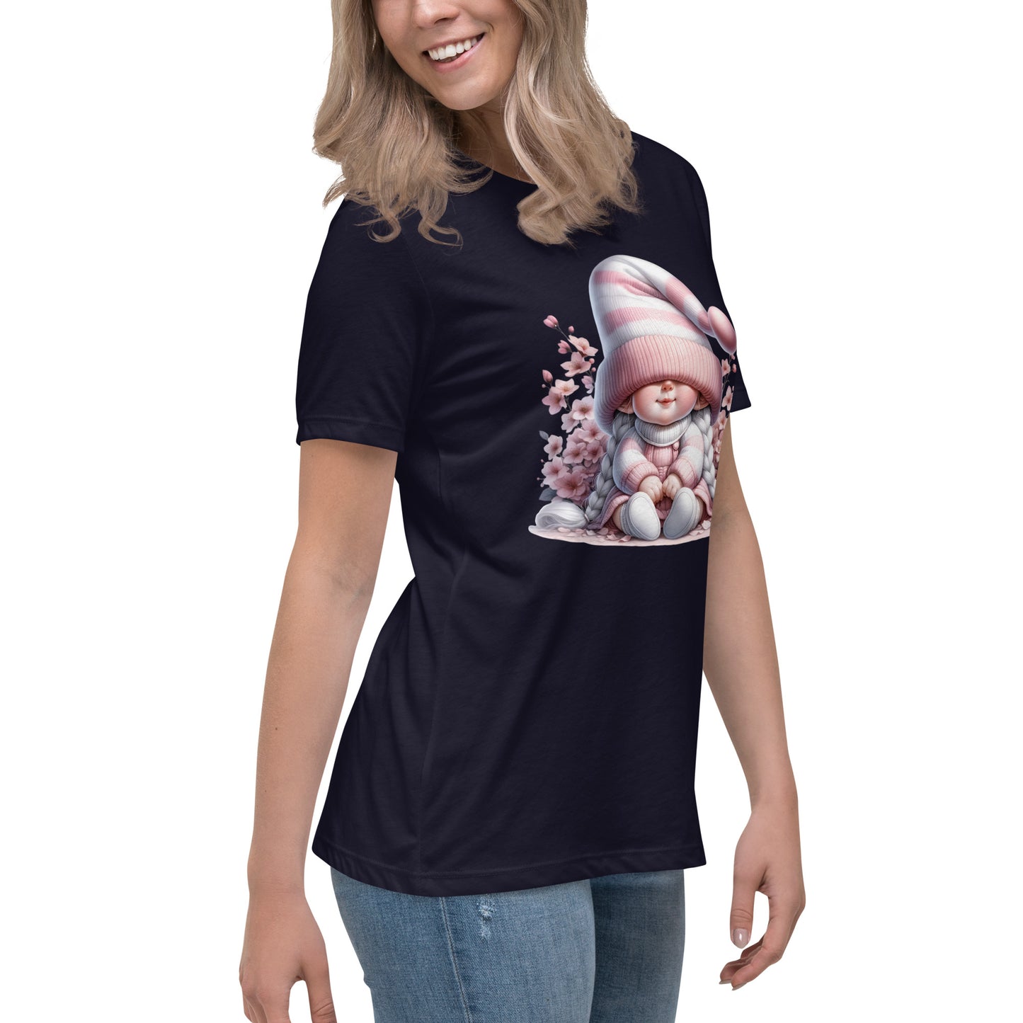 Women's Relaxed T-Shirt "Cherry Blossom Gnomes" #11