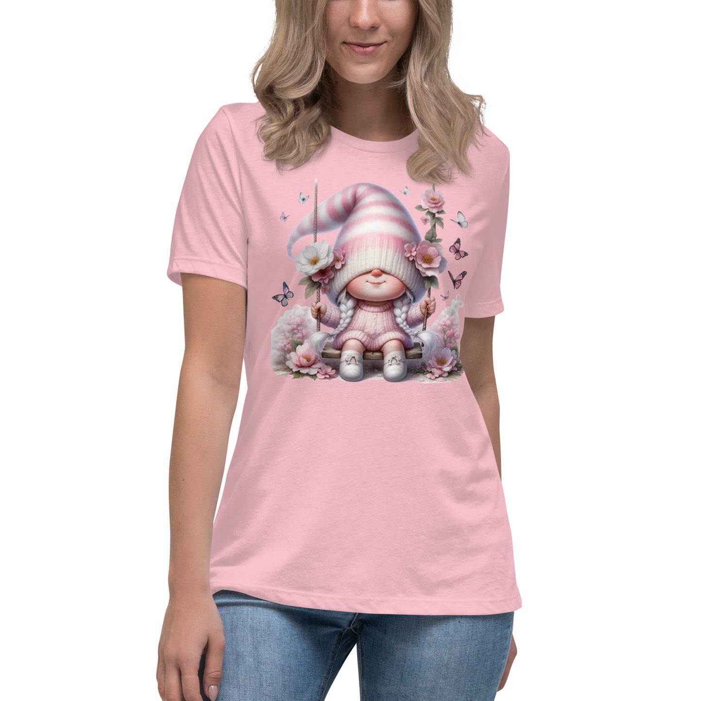 Women's Relaxed T-Shirt "Cherry Blossom Gnome" #7