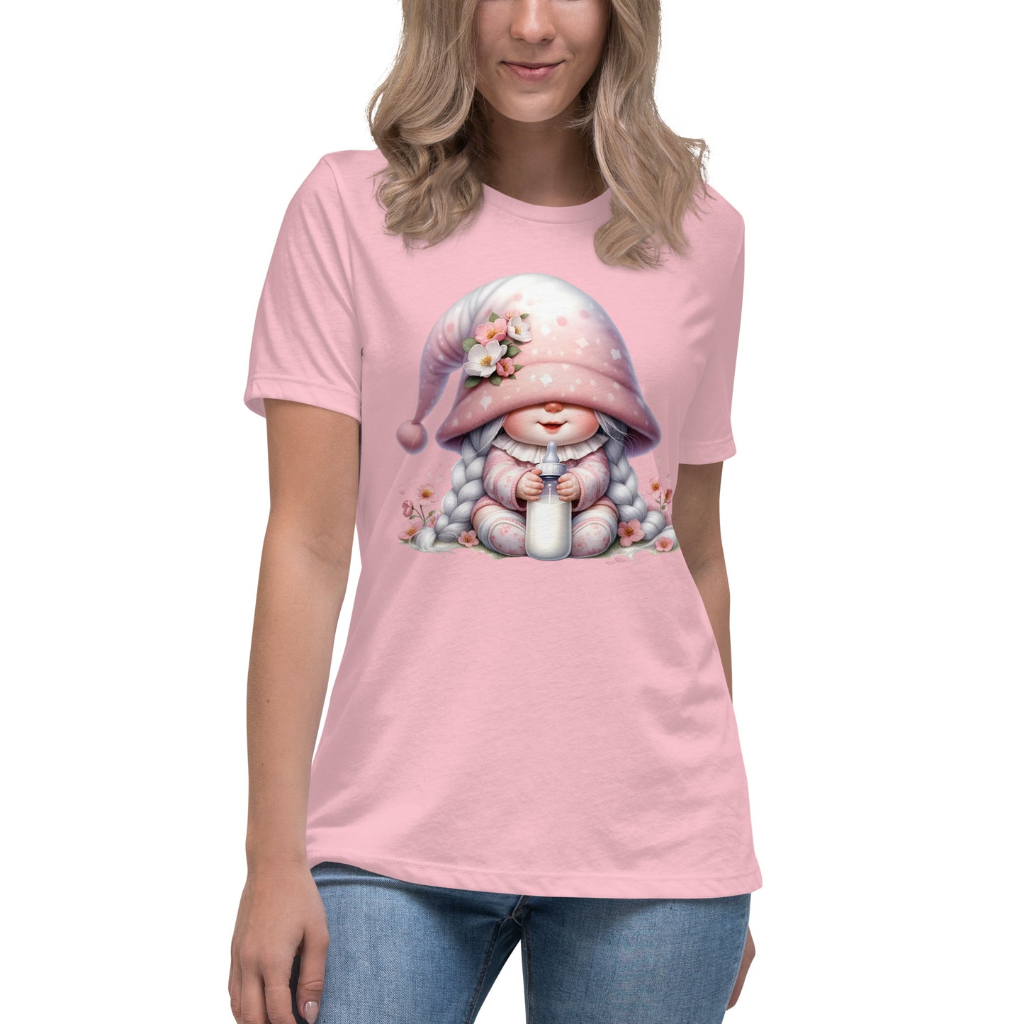 Women's Relaxed T-Shirt "Cherry Blossom Gnomes" #9