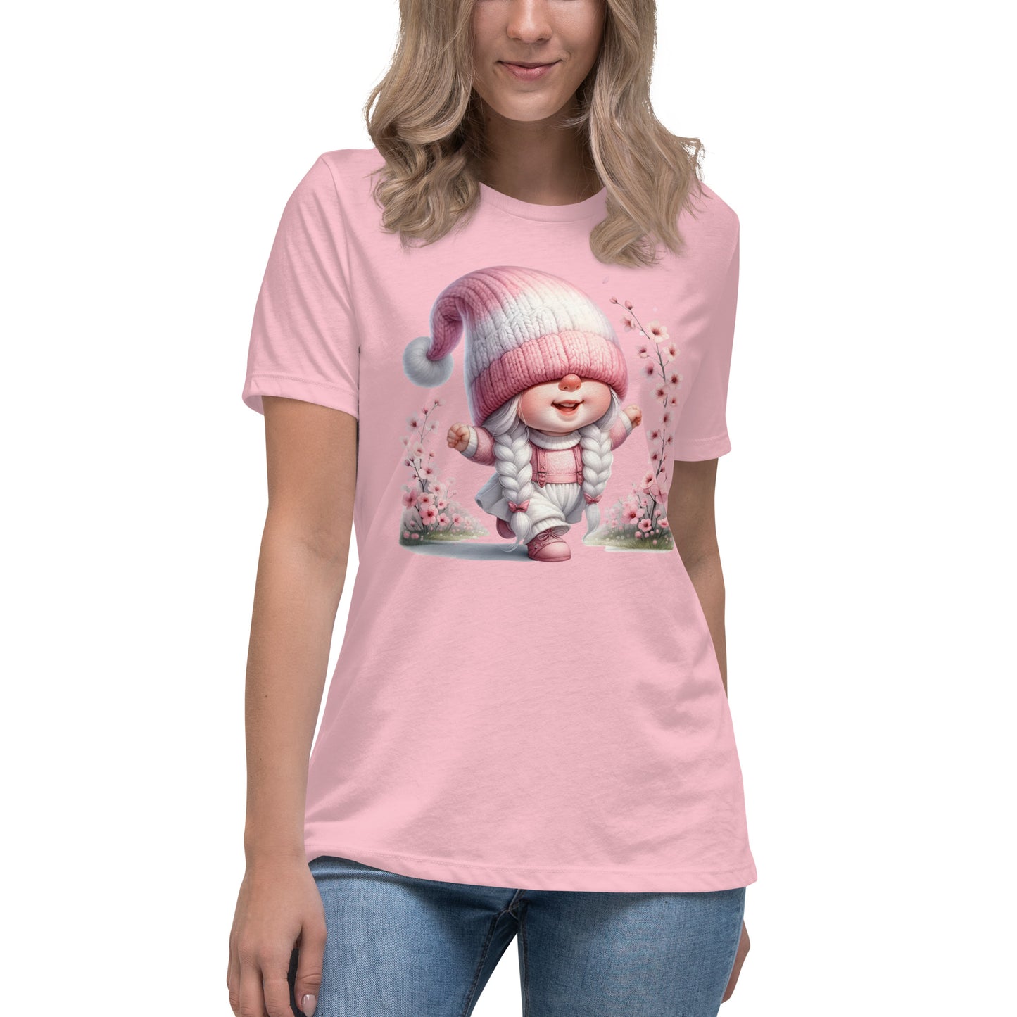 Women's Relaxed T-Shirt "Cherry Blossom Gnomes" #12