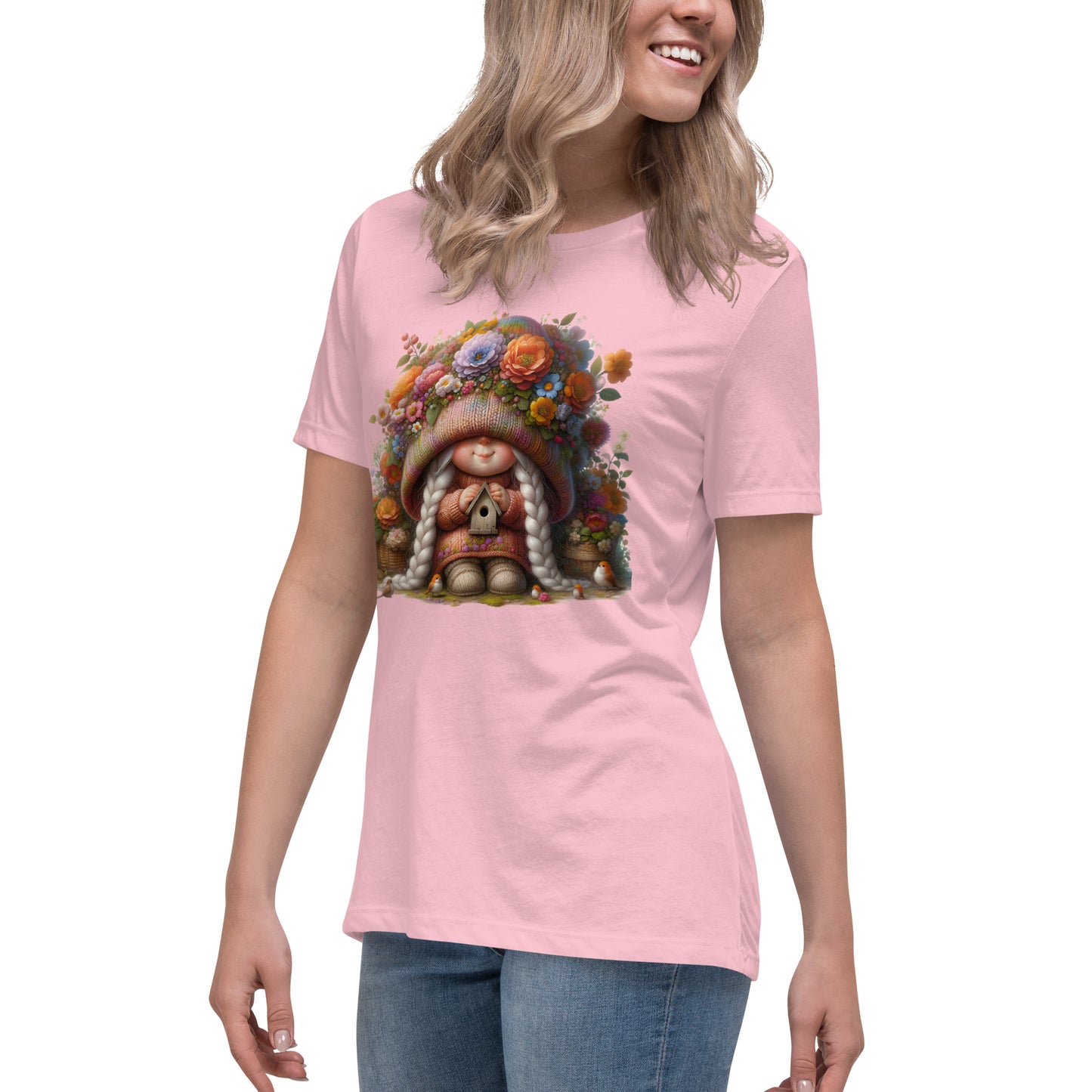 Women's Relaxed T-Shirt "Spring Girl Gnomes" 09