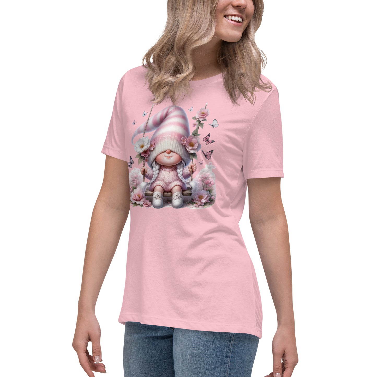 Women's Relaxed T-Shirt "Cherry Blossom Gnome" #7