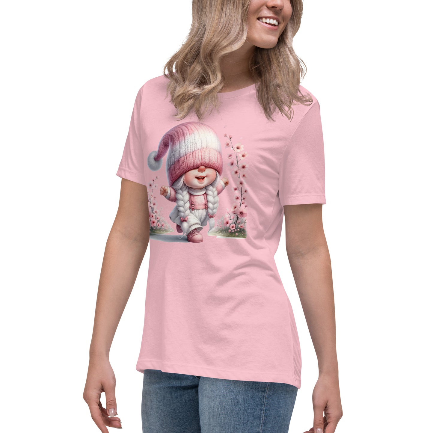 Women's Relaxed T-Shirt "Cherry Blossom Gnomes" #12