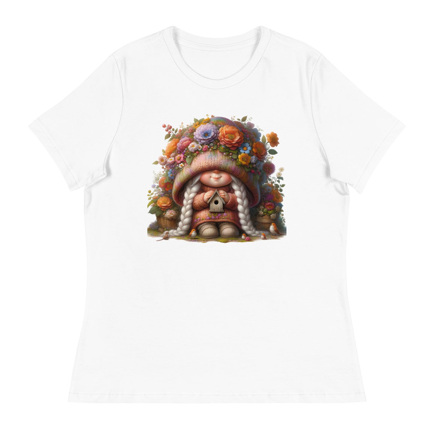 Women's Relaxed T-Shirt "Spring Girl Gnomes" 09