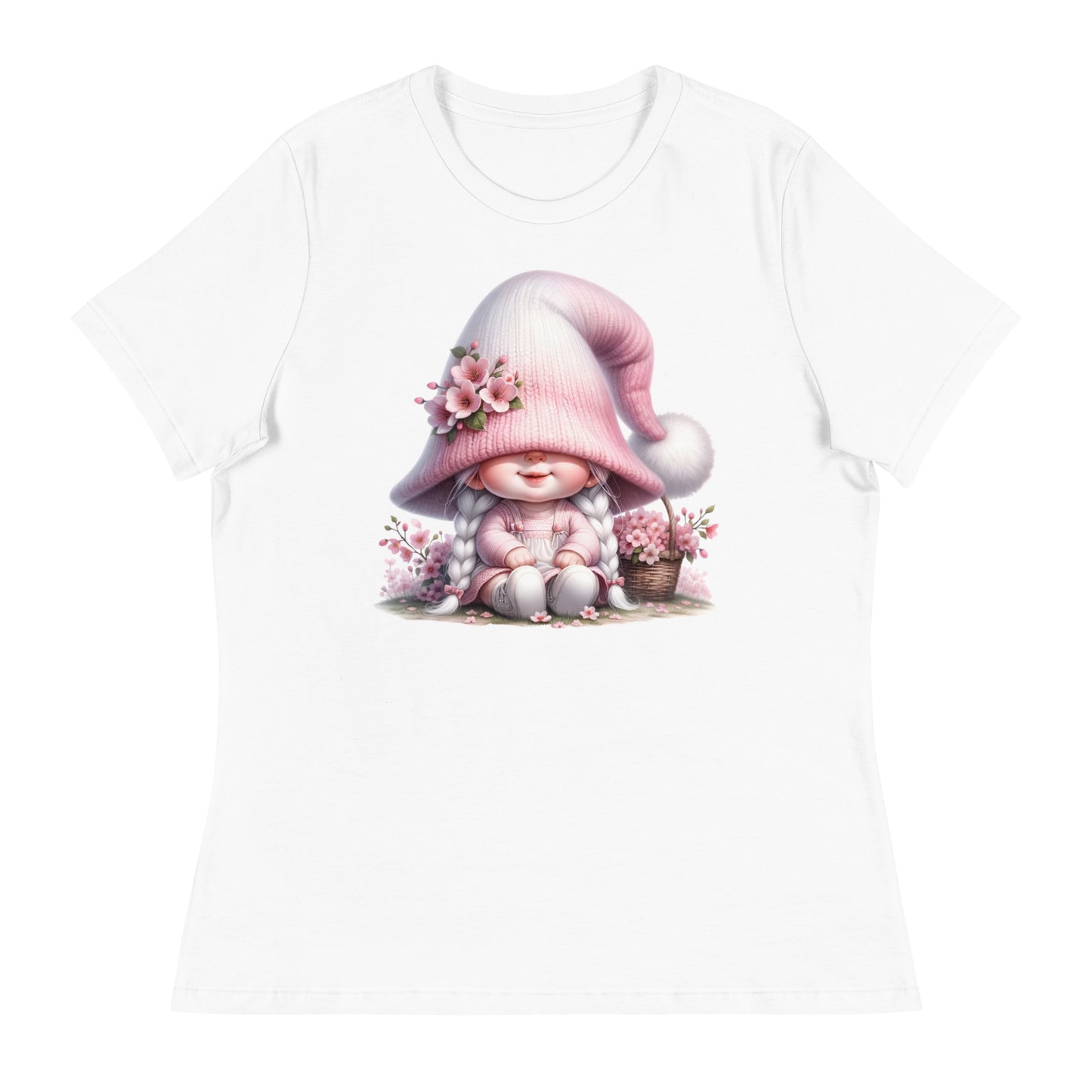 Women's Relaxed T-Shirt "Cherry Blossom Gnomes" #4