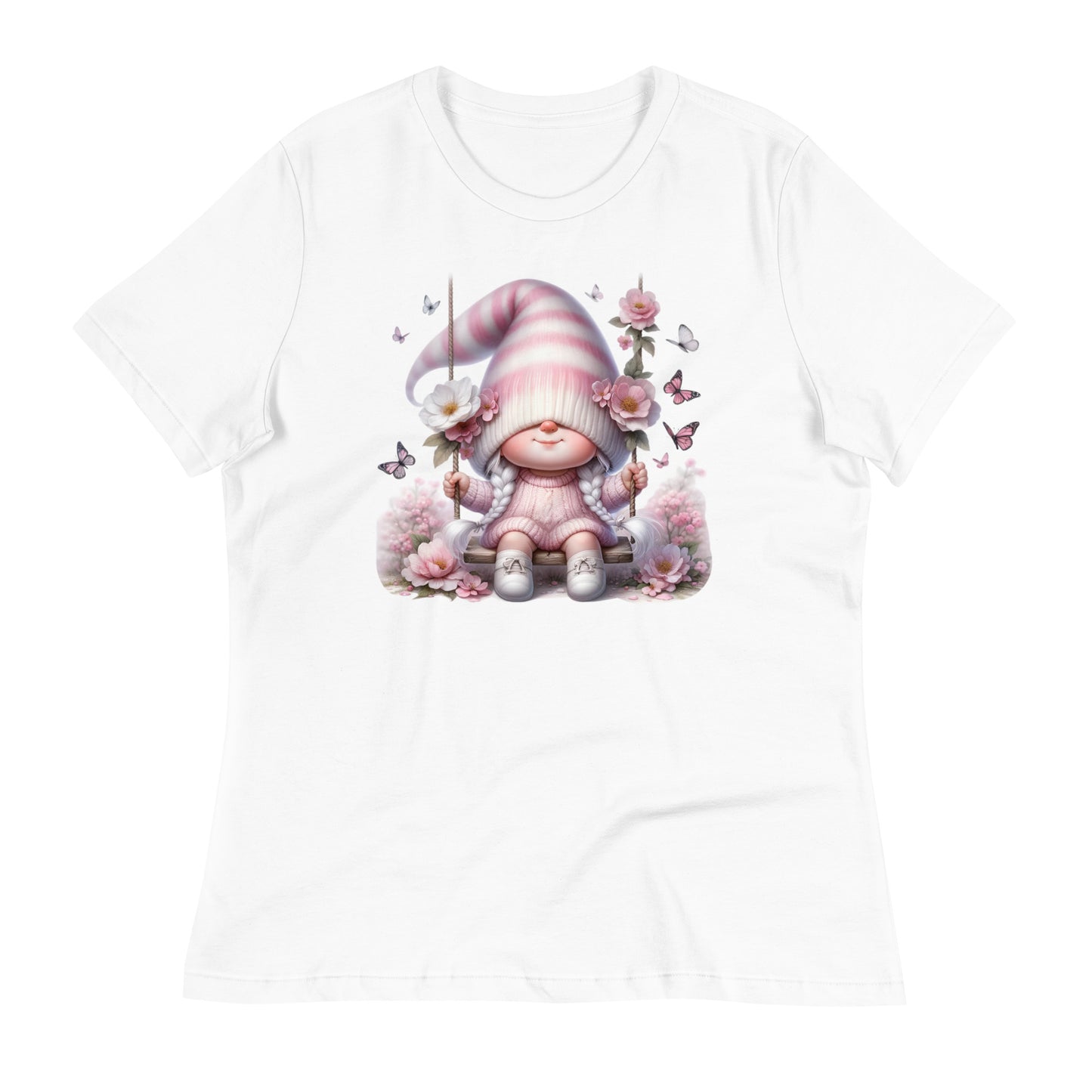 Women's Relaxed T-Shirt "Cherry Blossom Gnome" #7