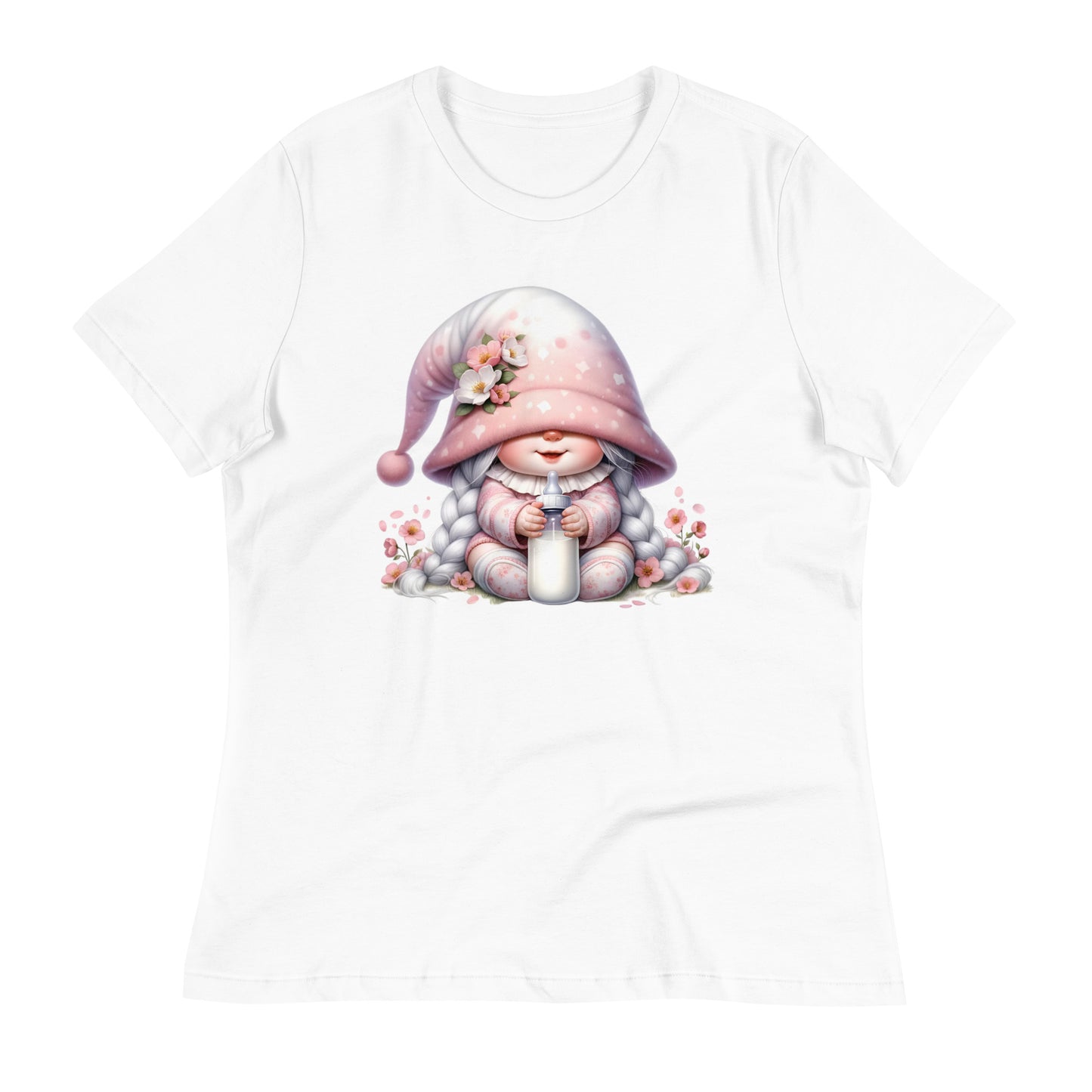 Women's Relaxed T-Shirt "Cherry Blossom Gnomes" #9