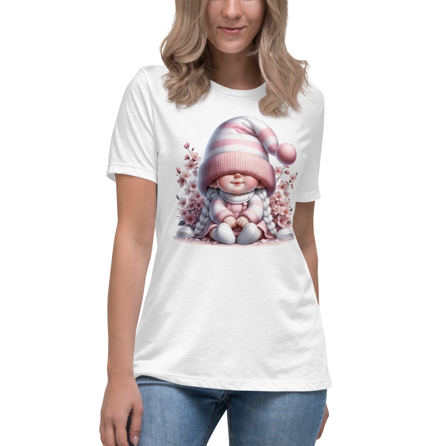 Women's Relaxed T-Shirt "Cherry Blossom Gnomes" #11