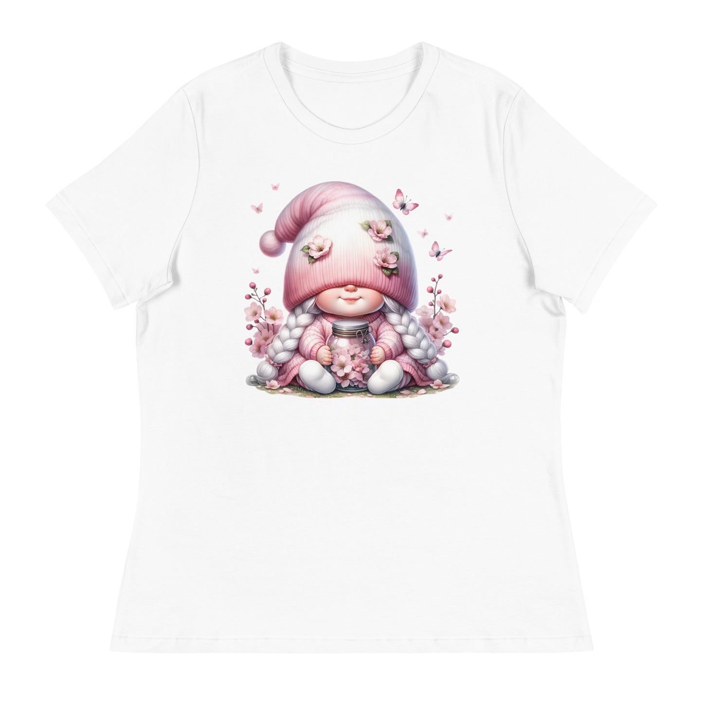 Women's Relaxed T-Shirt "Cherry Blossom Gnomes" #2