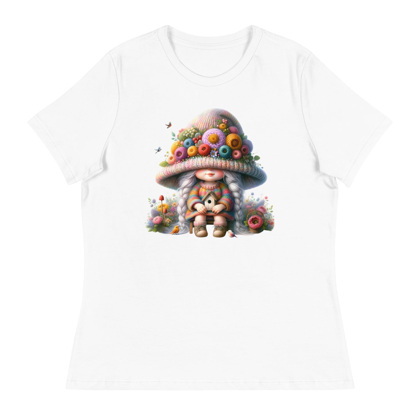 Women's Relaxed T-Shirt "Spring Girl Gnomes" #13