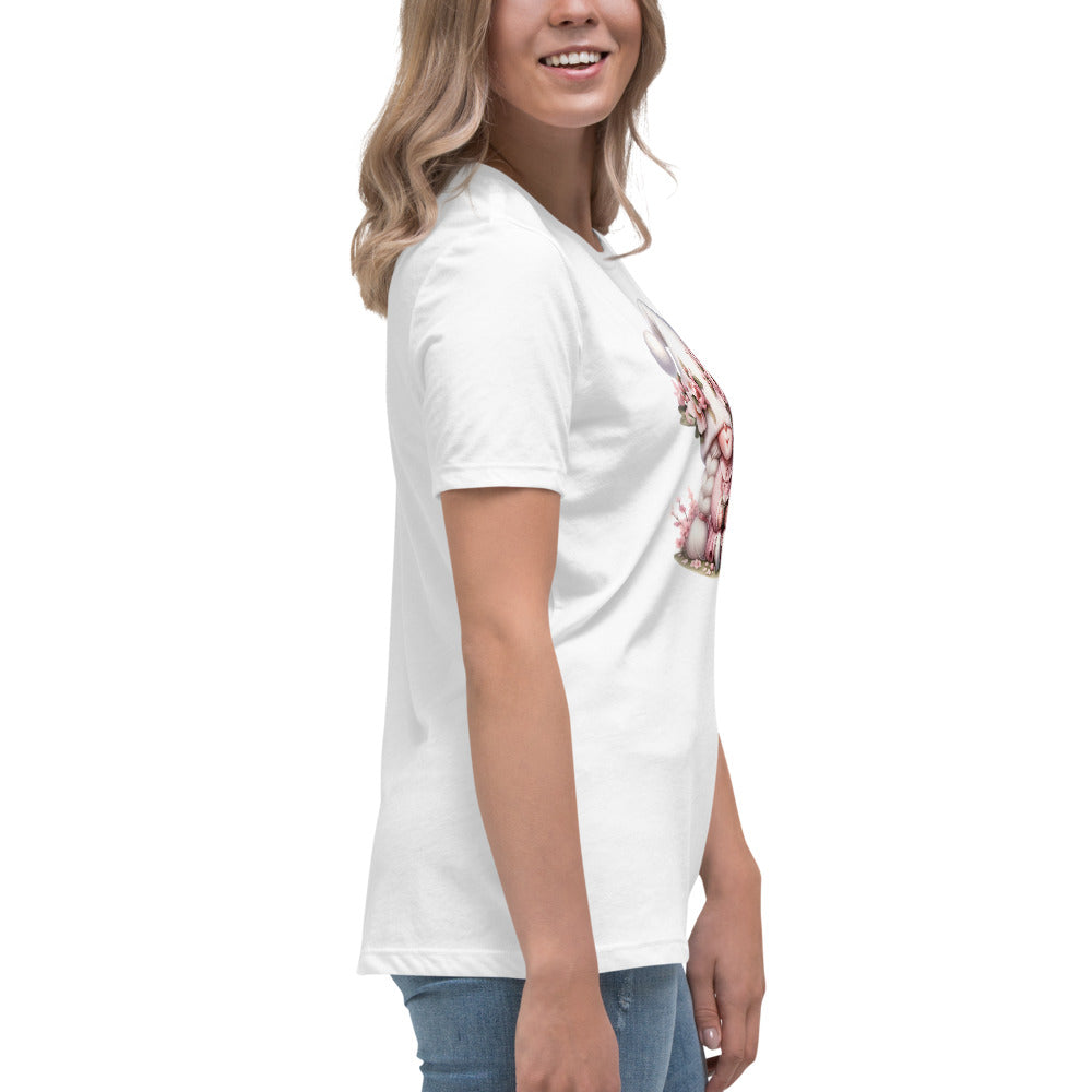 Women's Relaxed T-Shirt "Cherry Blossom Gnomes" #1`