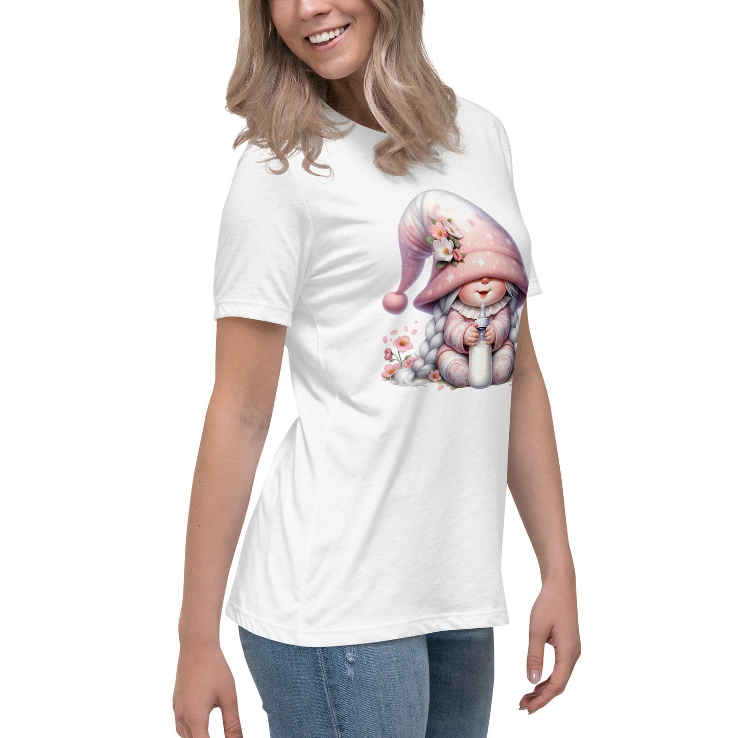 Women's Relaxed T-Shirt "Cherry Blossom Gnomes" #9