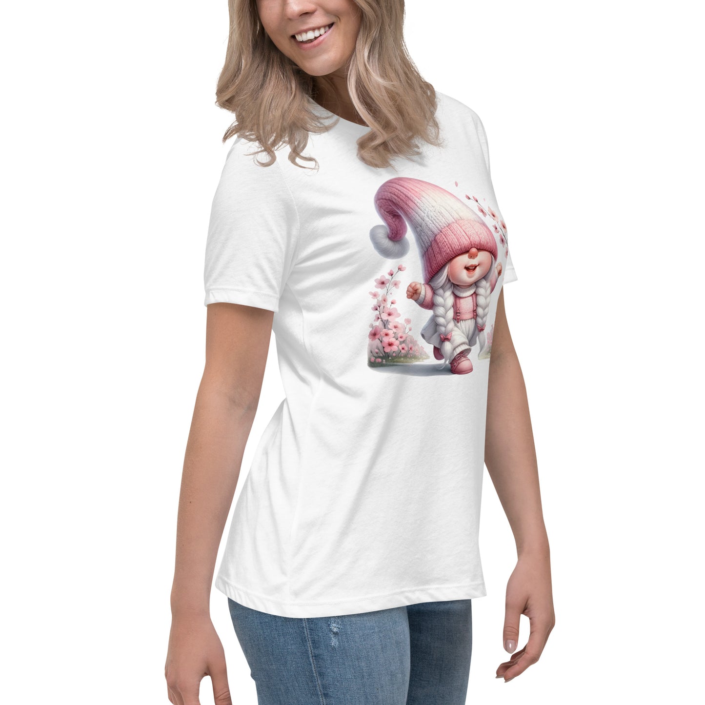 Women's Relaxed T-Shirt "Cherry Blossom Gnomes" #12