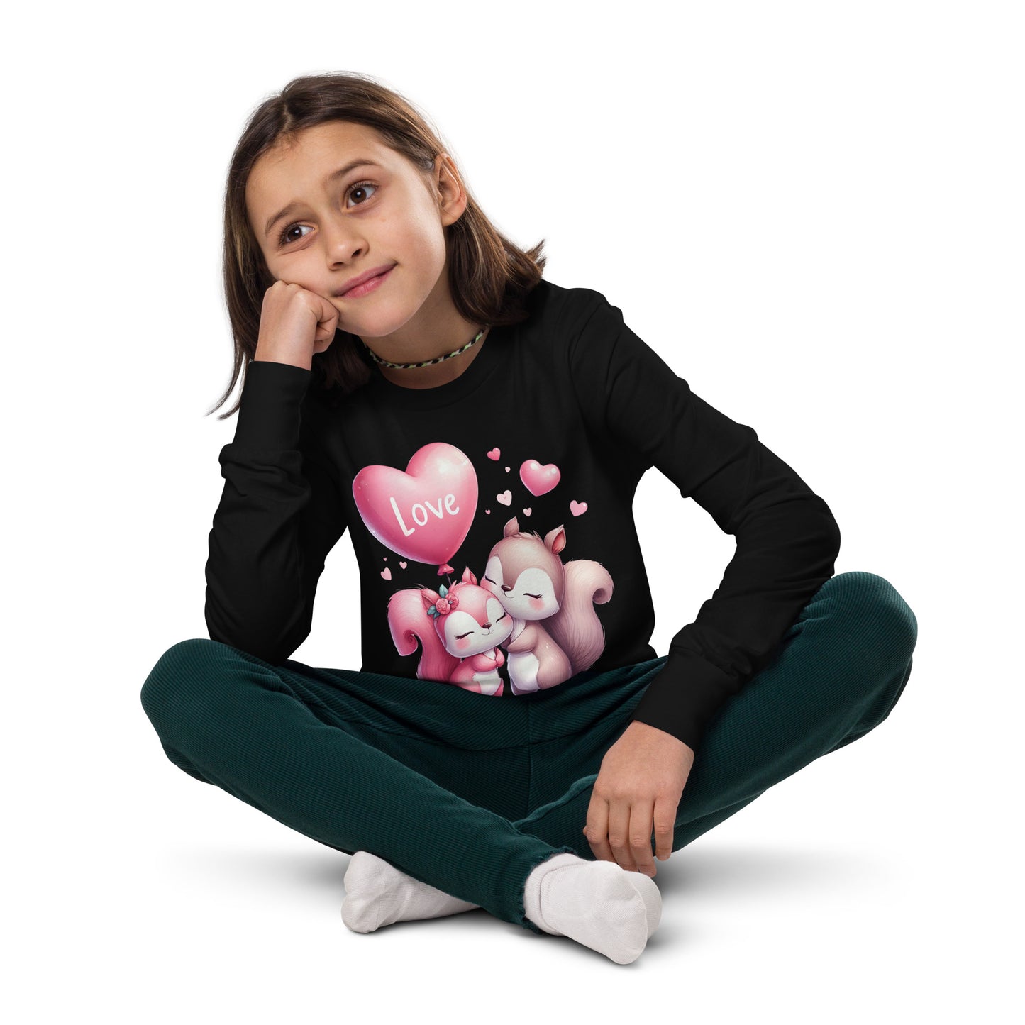 Teen Kawaii Squirels Youth Long Sleeve Tee