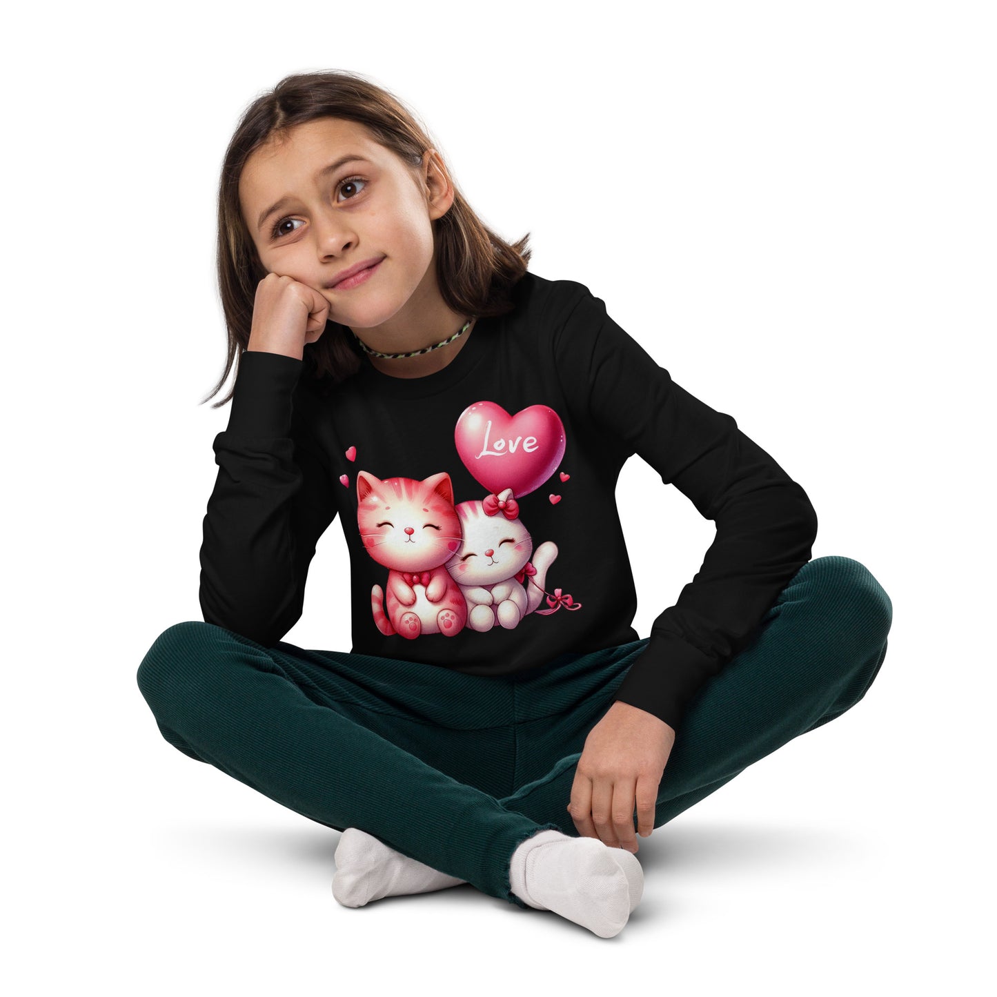 Teen Kawaii Cats Youth Long Sleeve Tee