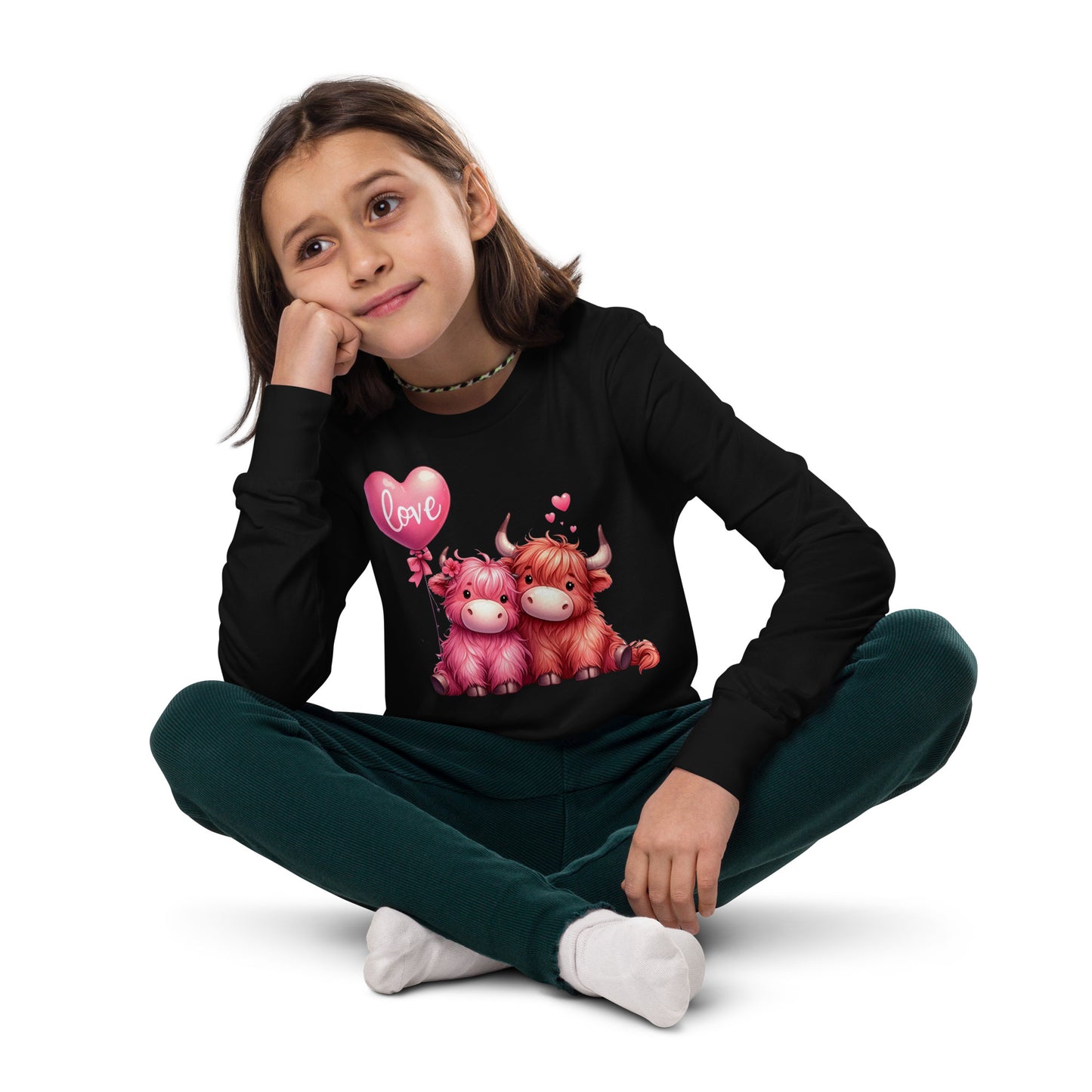 Teen Kawaii Yaks Youth Long Sleeve Tee