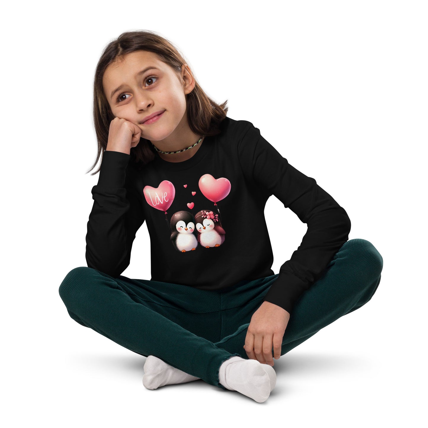 Teen Kawaii Penguins Youth Long Sleeve Tee