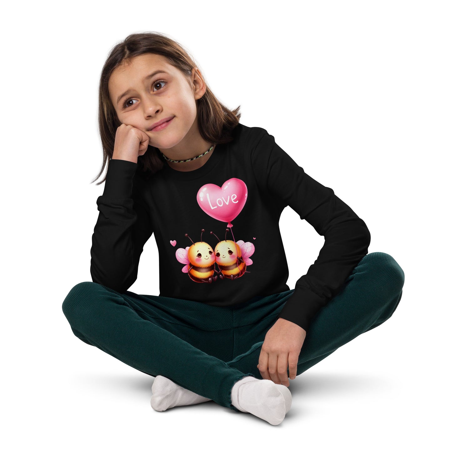 Teen Kawaii Bees Youth Long Sleeve Tee