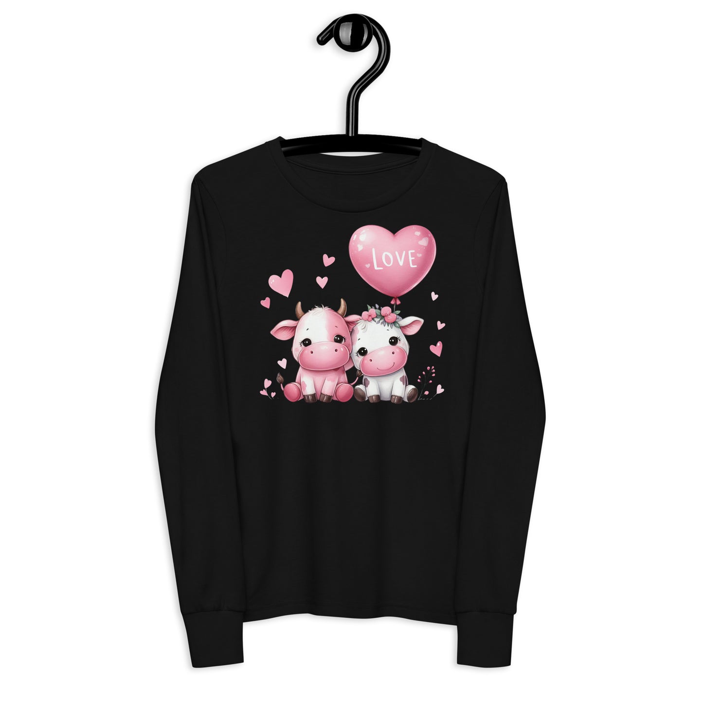 Teen Kawaii Cows Youth Long Sleeve Tee