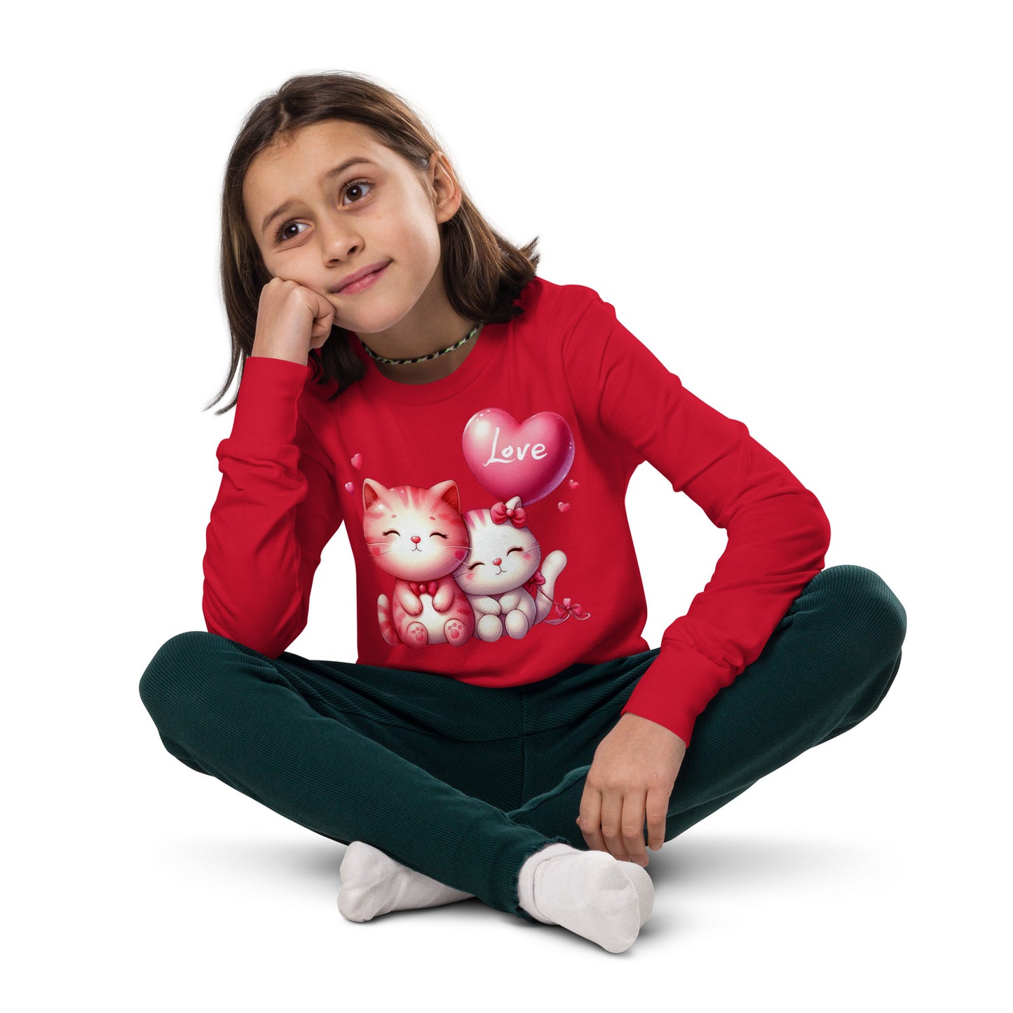 Teen Kawaii Cats Youth Long Sleeve Tee